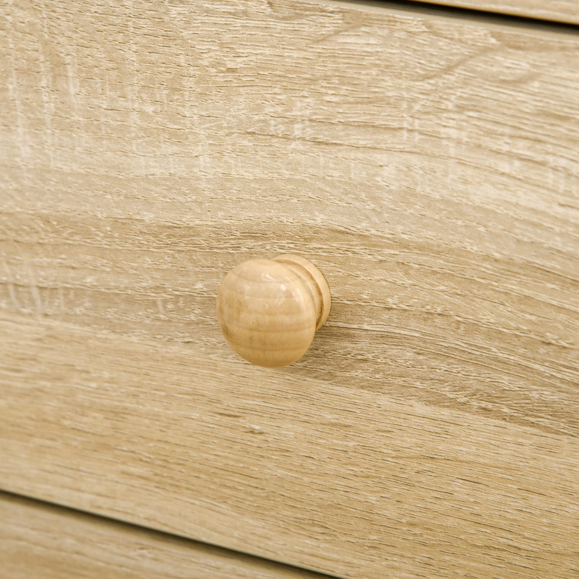HOMCOM Scrivania da PC per Ufficio con Scaffali con Cassetti Color Legno | Ripiano Testiera in Legno, Scrivania per Computer