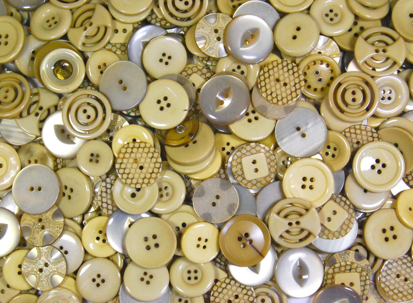 celloexpress Pack of 250g - LARGE LATTE MIX - Mixed Large Sizes and Colours of Various Large LATTE Buttons for Sewing and Crafting