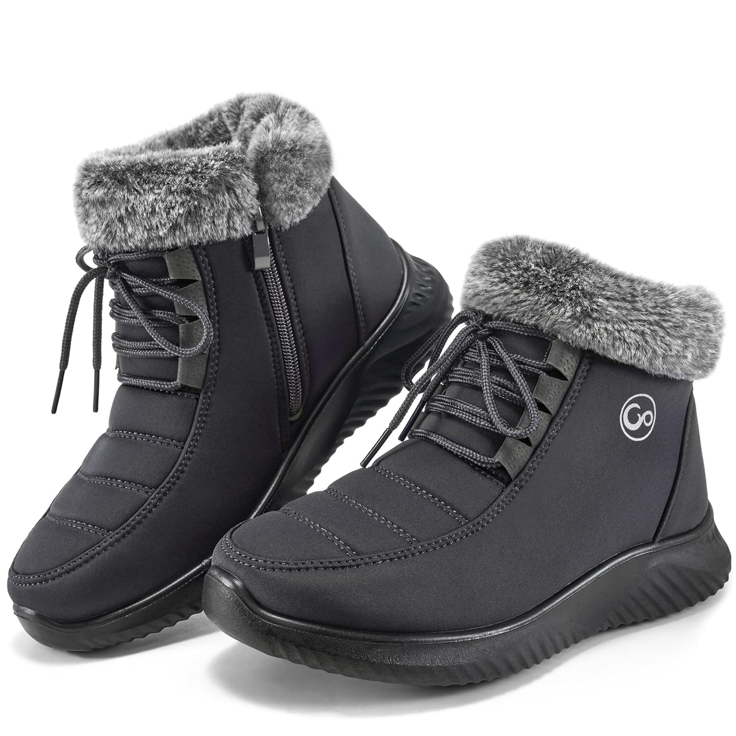 Alicegana Winter Boots for Women Warm Fur Lined Snow Shoes Slip on Ankle Booties Comfortable Anti Slip Outdoor