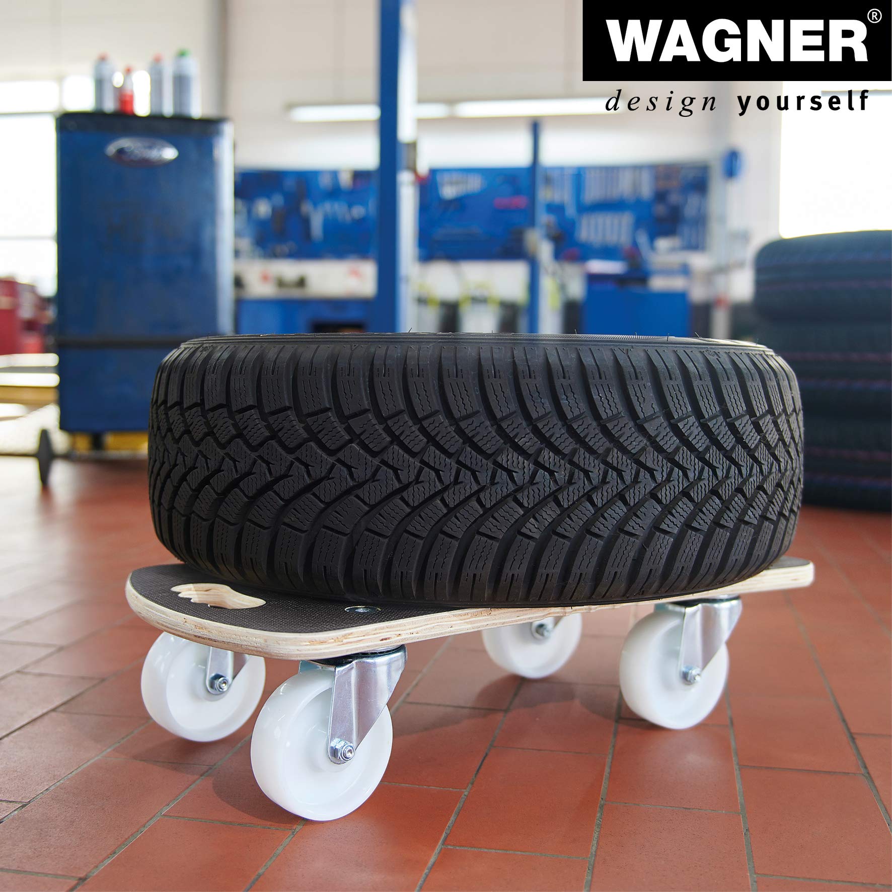 Carrello Da Trasporto Wagner MM 1113 - Portata 400kg, Superficie Antiscivolo, 59x49cm