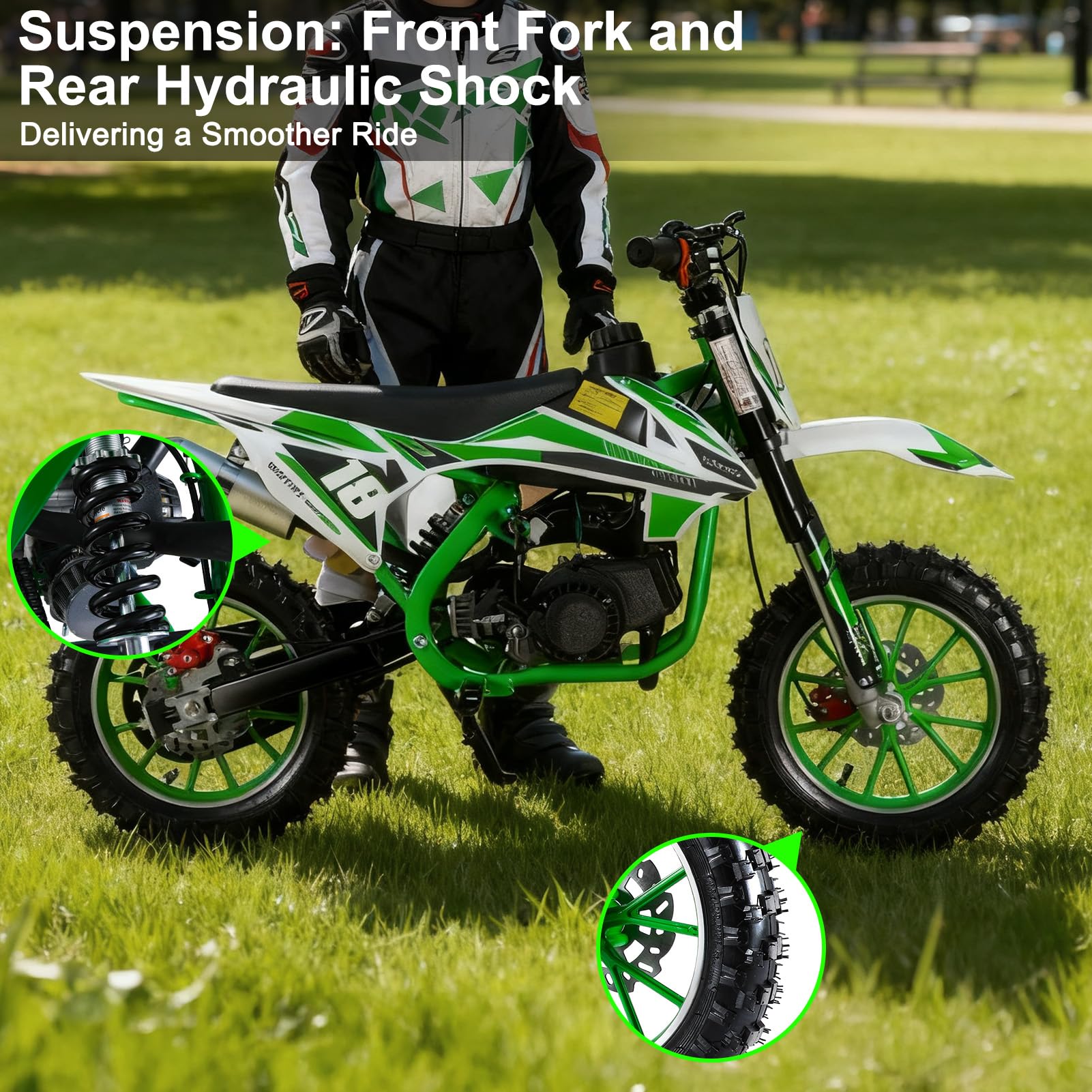 Amazon.co.jp: 50cc 2ストロークガスダートバイク 子供&大人用 - 最大