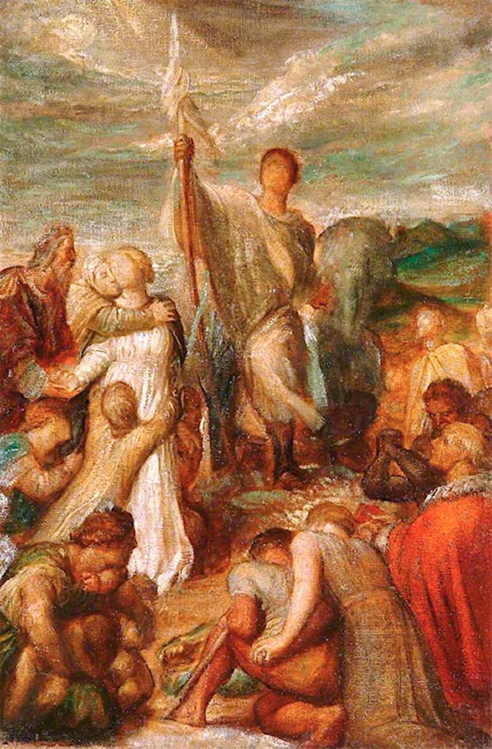 ARTXLXXBN Famous Painting Canvas Artwork Graffiti Print St George by George Frederic Watts Portrait Canvas Image for Home Decor 60x90cm