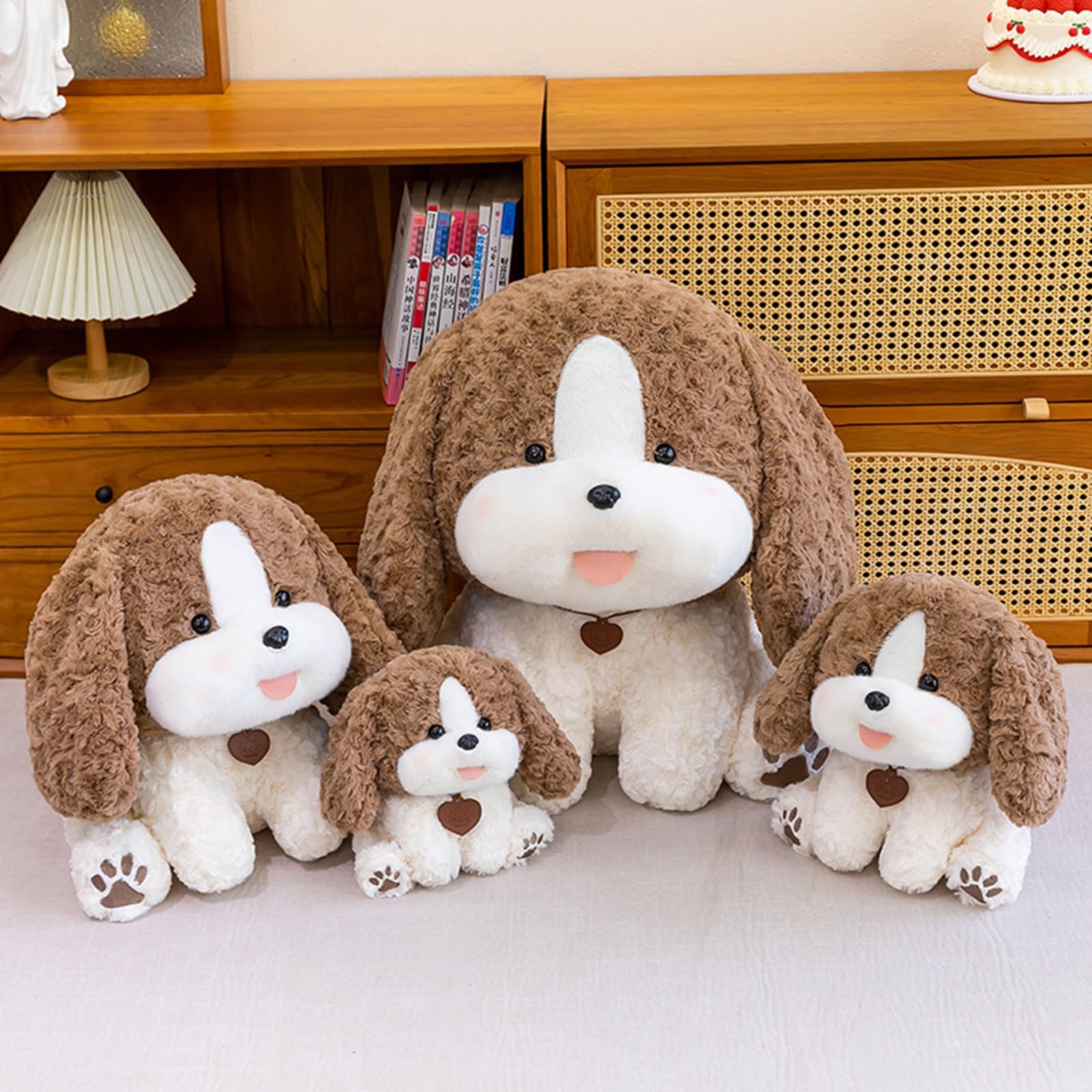Hund Kuscheltier,Sitzhaltung Puppy Stuffed Plüschtier,Weich Hund Plüschtier Stofftier,Plüschfigur Geschenke für Mädchen und Jungen Erwachsen (55cm)