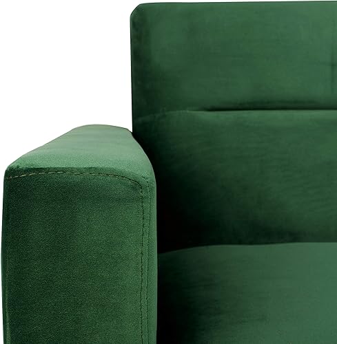 Miniatura 49 de Safavieh Inicio Tribeca Glam Sofá cama plegable de terciopelo azul marino y latón Azul marino/latón,Esmeralda/latón,Rubor /