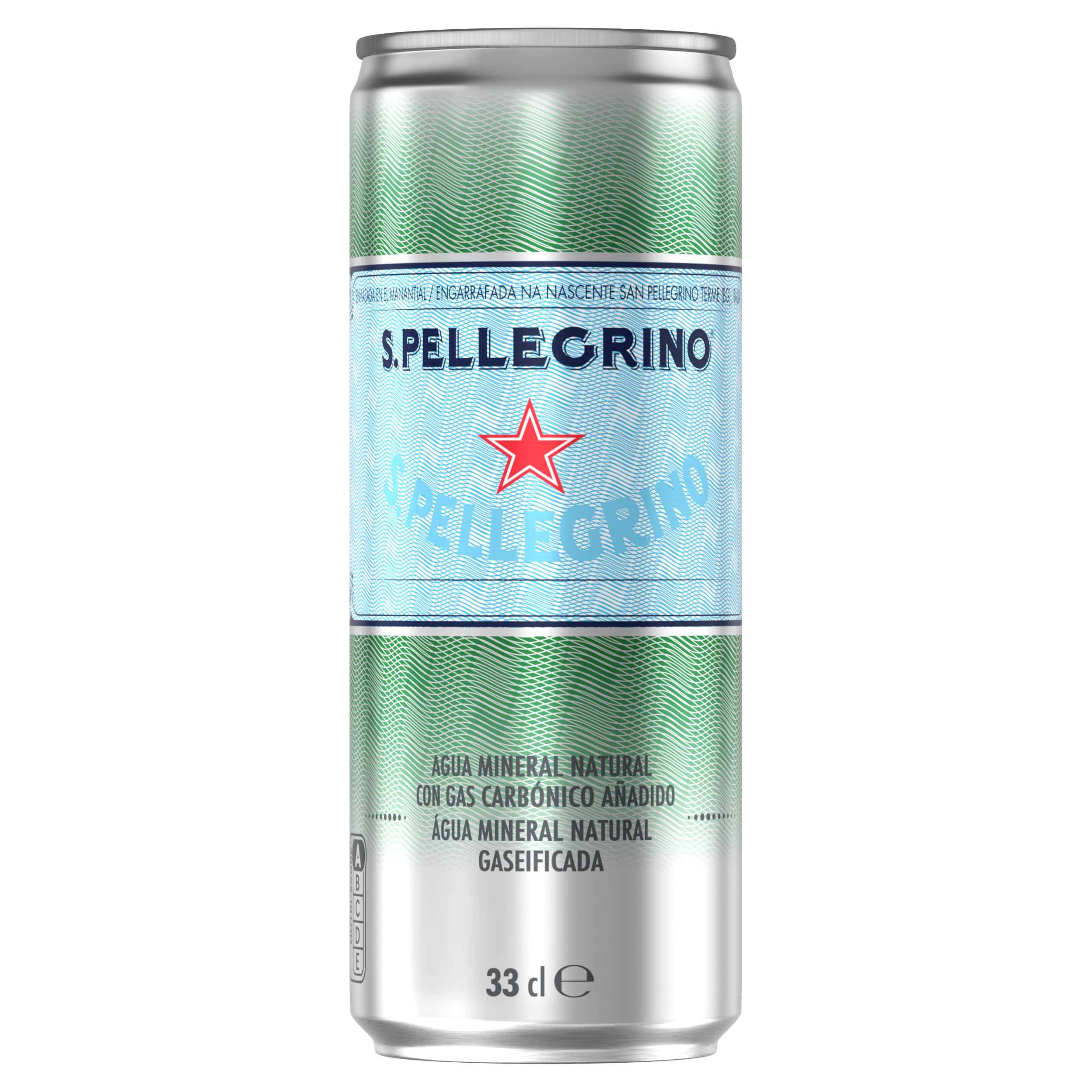 San Pellegrino Eau minérale naturelle avec gaz, 6 x 33 cl