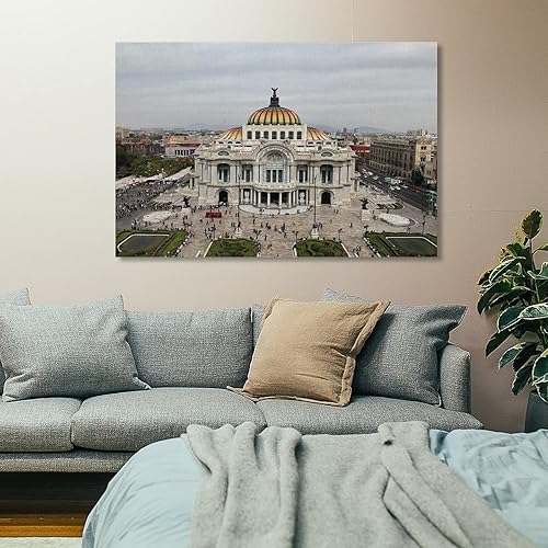 Miniatura 7 de Famous Places - Póster artístico del Palacio de Bellas Artes, México, póster artístico y arte de pared, póster moderno para decoración de dormitorio