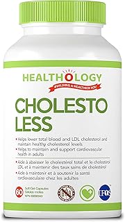Healthology CHOLESTO-LESS | Cholesterol Supplement | Lowers LDL with Beta-Sitosterol (Plant Sterol Ester), Red Yeast Rice, Ubiquinol (Active CoQ10) | Supports Healthy Heart and Cardiovascular Function