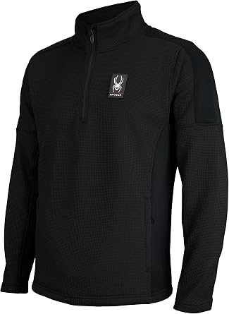 Spyder Outbound Quarter Zip Pullover Sweater, Black, Medium