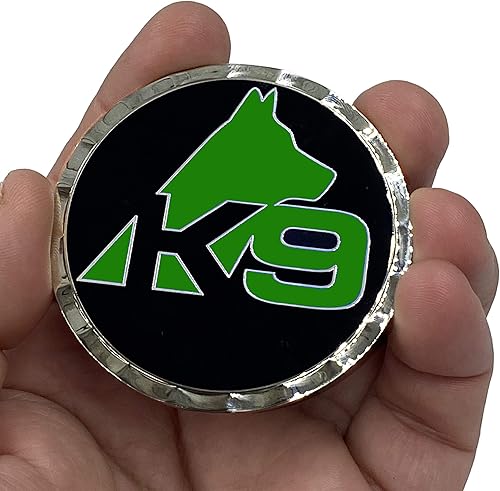 EL6-004 K9 Policía Delgada Línea Verde Desafío Moneda Puño Paw Bump CBP Patrulla Fronteriza Marines Ejército Alguacil