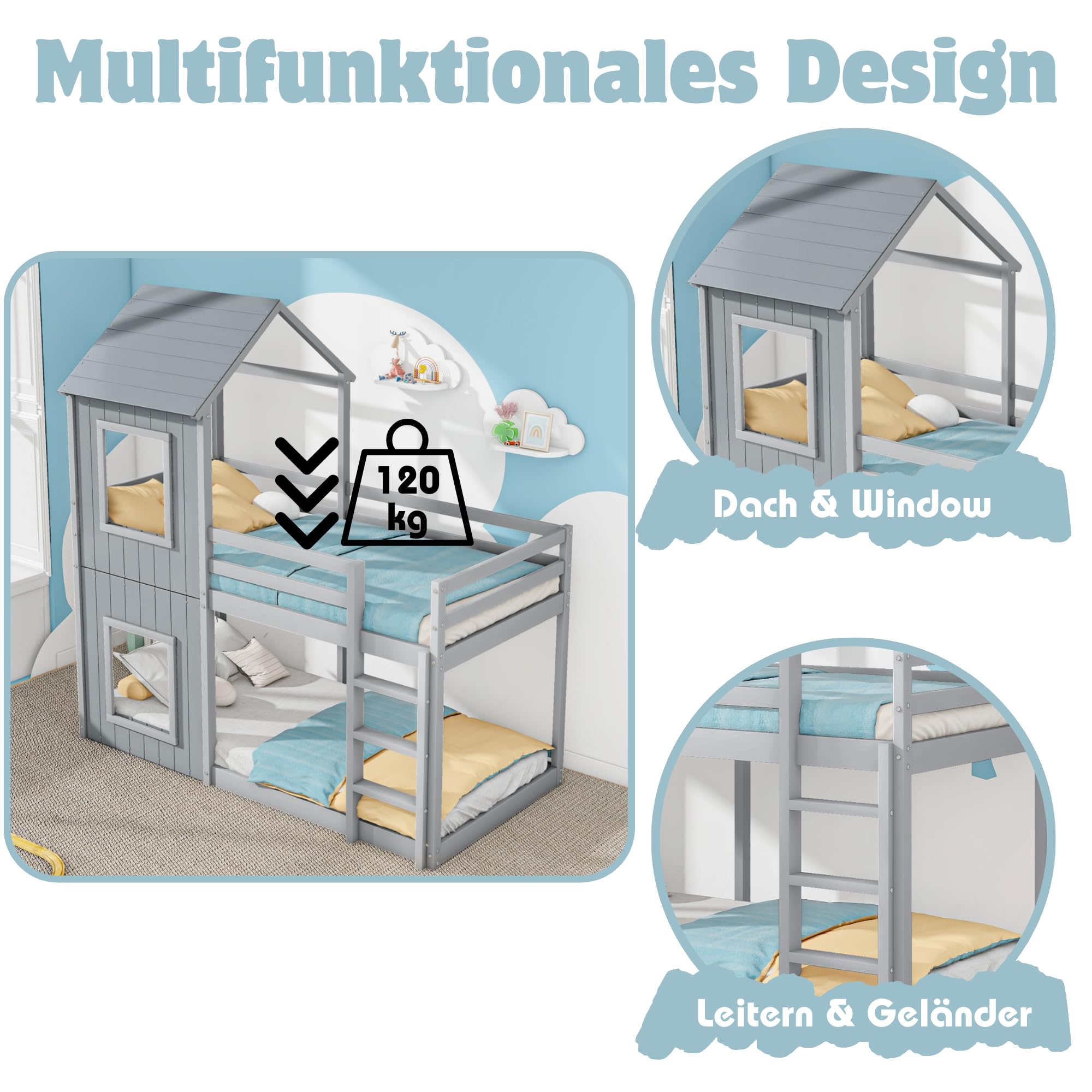 Forrest Family stapelbed 90x200/140x200 massief eiken