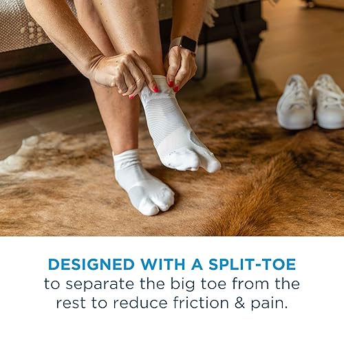 Miniatura 5 de OrthoSleeve - Calcetines de alivio de juanetes, diseño patentado de punta dividida con una almohadilla acolchada para juanetes que separa los dedos