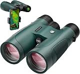 Amazon product image of 15x52 HD Binoculars for Adults High Powered with Upgraded Phone Adapter | Bright & Sharp HD Optics, Clear Low Light Vision, Large View, Waterproof, Lightweight for Bird Watching Cruise Travel Hunting