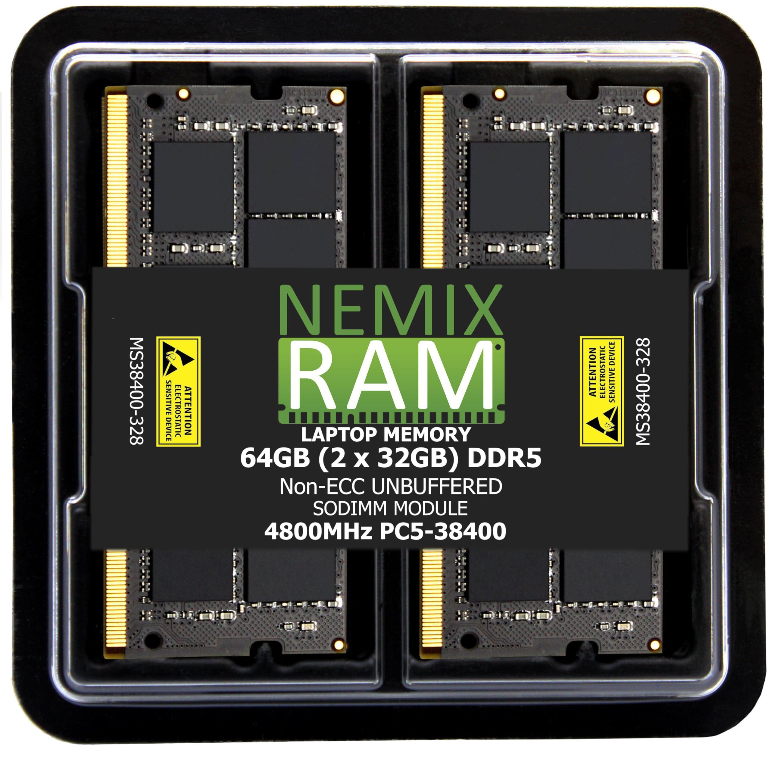 Amazon.co.jp: 64GB 2X32GB DDR5 4800MHZ PC5-38400 2Rx8 1.1V CL40