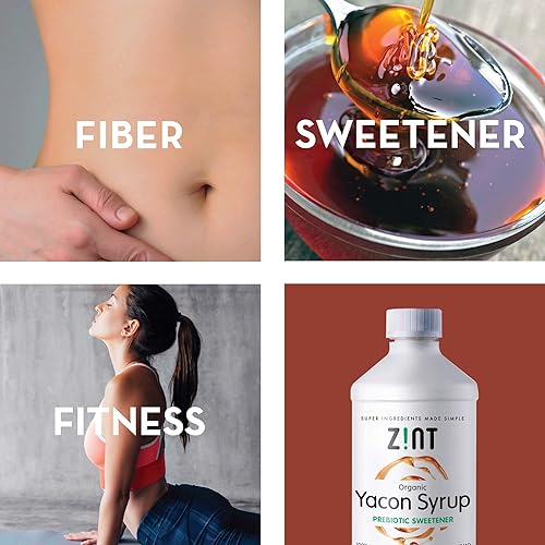Miniatura 6 de Jarabe de yacón orgánico, galardonado 100% fibra prebiótica pura certificada por paleo, edulcorante natural, sin OMG, superalimento de raíz de yacón