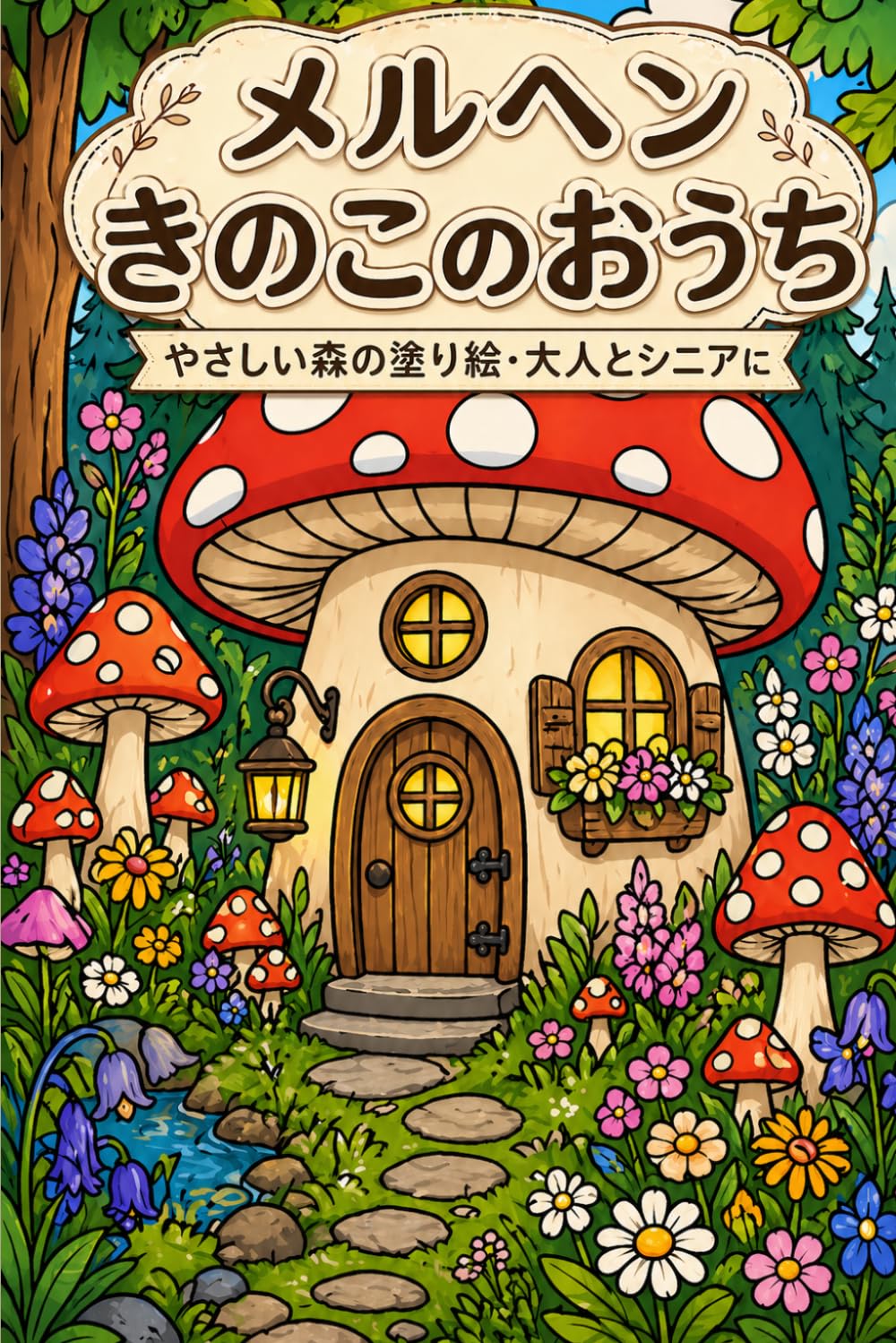 メルヘン きのこのおうち: やさしい森の塗り絵