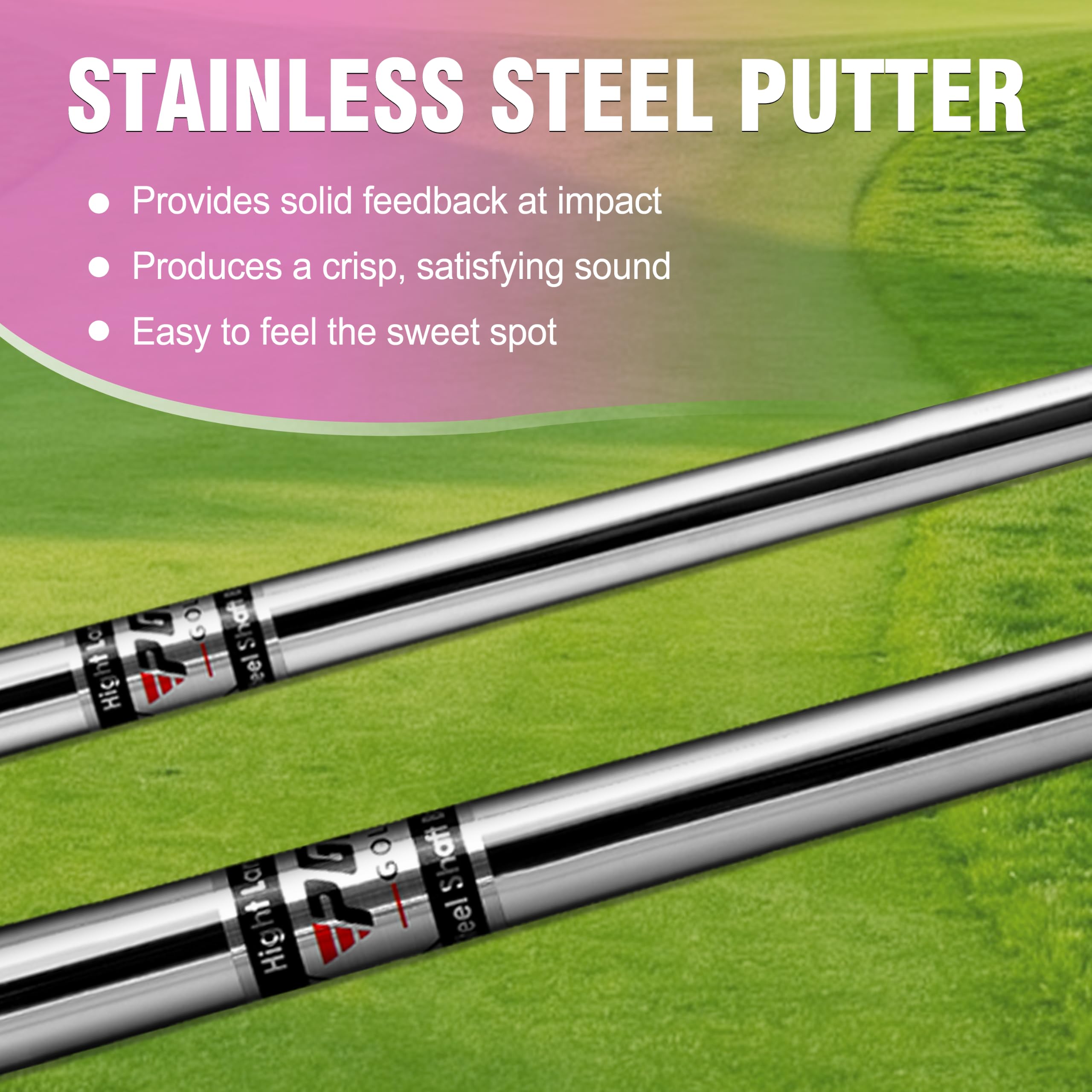 PGM 83.8 cm Golf Putter mit übergroßem Griff, Damen Putter Rechte Hand mit Schlägerhaube