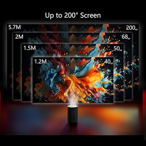 Miniatura 5 de Mini proyector con WiFi y Bluetooth, foco eléctrico 1080P 400ANSI, proyector de película Walnutt 2025 actualizado portátil proyector Keystone