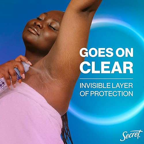 Miniatura 7 de Secret Desodorante de cuerpo entero para mujeres, aroma a melocotón y vainilla, desodorante en aerosol sin aluminio, protección contra olores 72 HR,