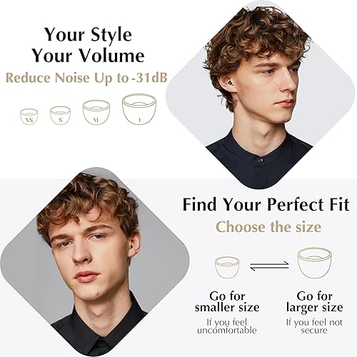 Miniatura 4 de Fita+ - Tapones llamativos para conciertos, reducción de ruido de hasta 24 dB, 4 pares de almohadillas de silicona reutilizables XSSML para