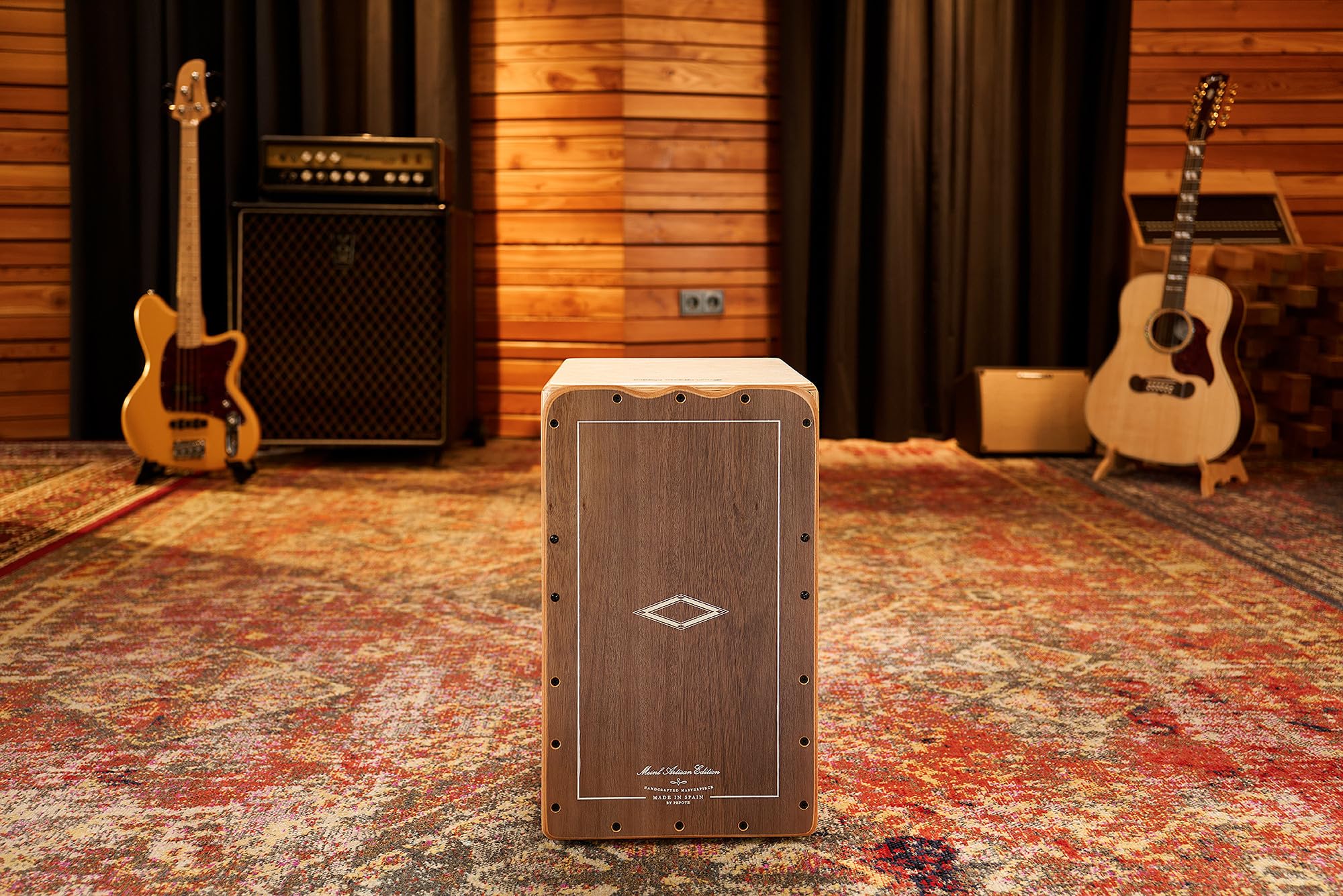 Meinl Percussion Artisan Cajon Instrument/Trommel für Erwachsene/Fortgeschrittene/Profis - Grey Eucalyptus Frontplatte / Korpus aus Baltischer Birke - Kein Cajon Bausatz - Tango Line (AETLGE)