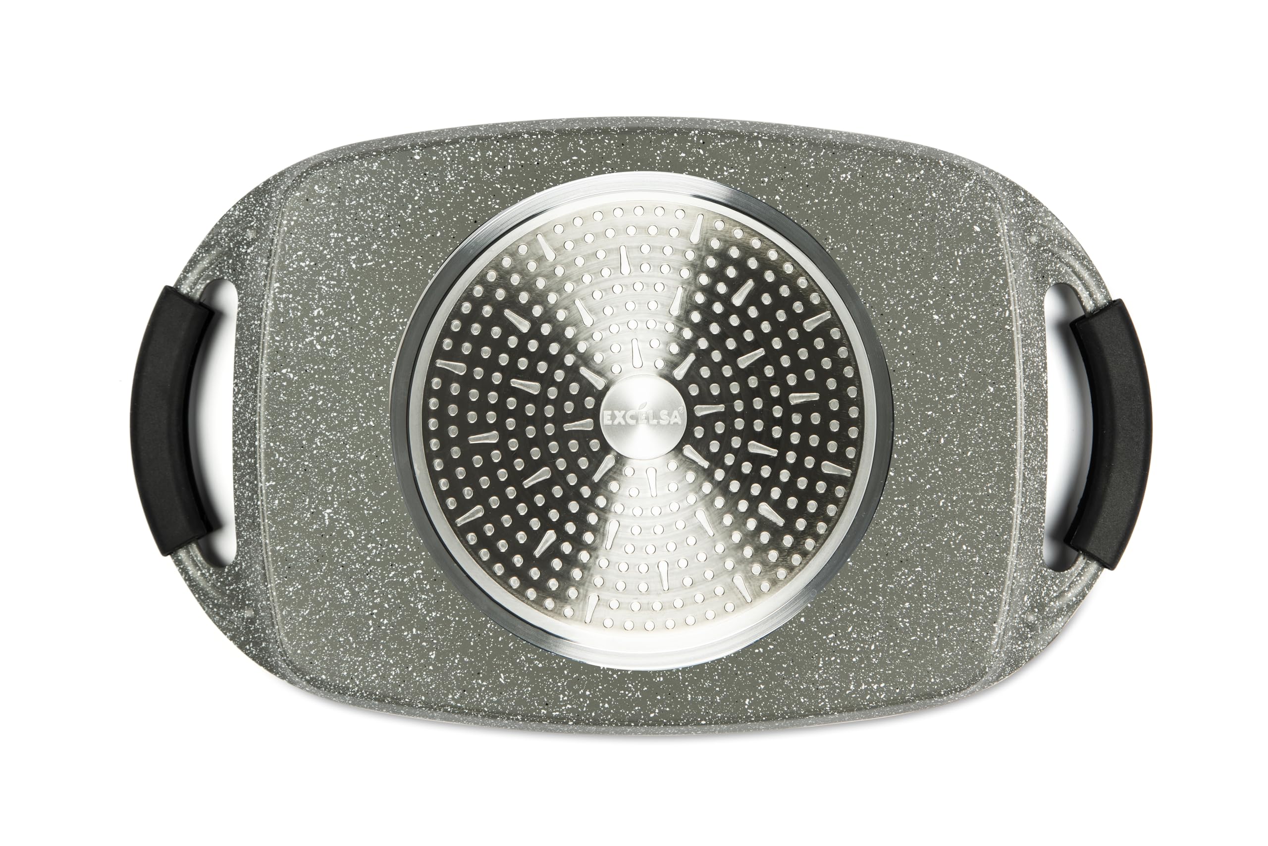 Excelsa Forn-Ok Piastra Grill, Alluminio Forgiato, 47x29 cm