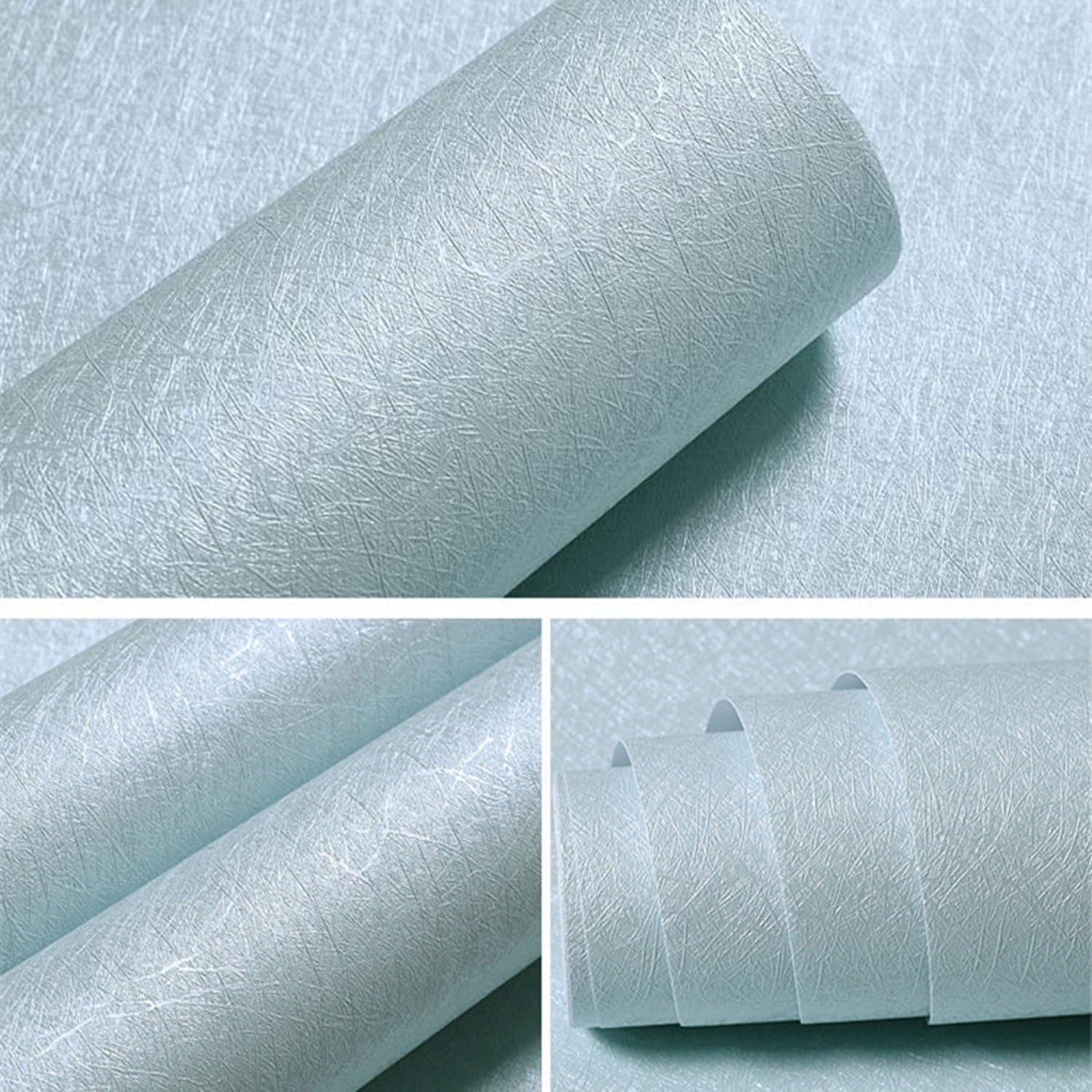 Vinilo Adhesivo Autoadhesivo Pelar y Pegar Removible Impermeable Moderno Papel Pintado para Encimeras Revestimiento de Muebles y Paredes Decoración, Blue, 60cmx5m
