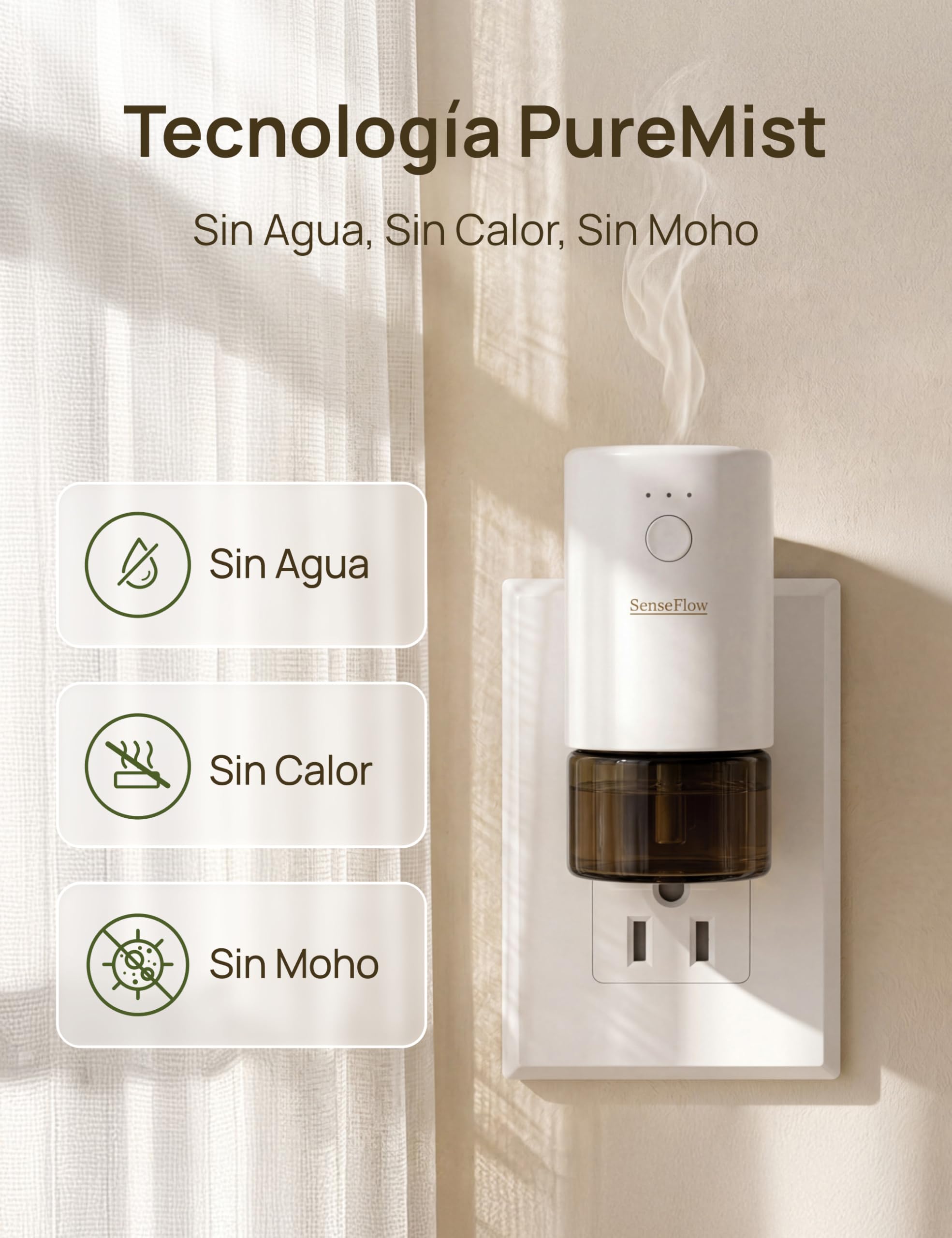 Difusor Wi-Fi SF101S Trio Set, 3 aceites Esenciales, ultrasónico sin Agua, Aroma Vegetal 100%, 360 días, hasta 100 m² – Frankincense/Jasmine Dew Harmony/Australian Sandalwood