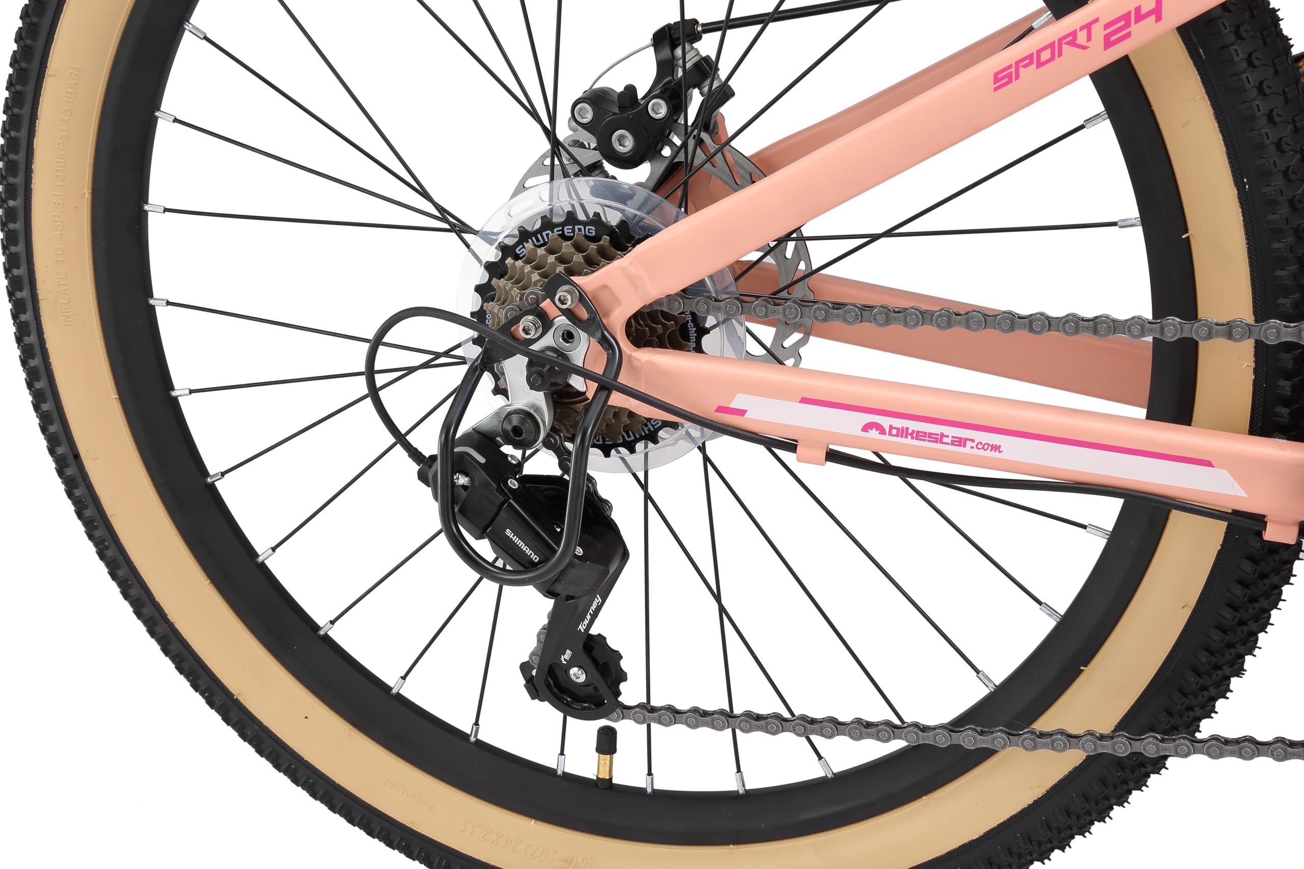 BIKESTAR Bicicleta de montaña Juvenil de Aluminio 24 Pulgadas de 10 a 13 años | Bici niños Cambio Shimano de 21 velocidades, Freno de Disco, Horquilla de suspensión |