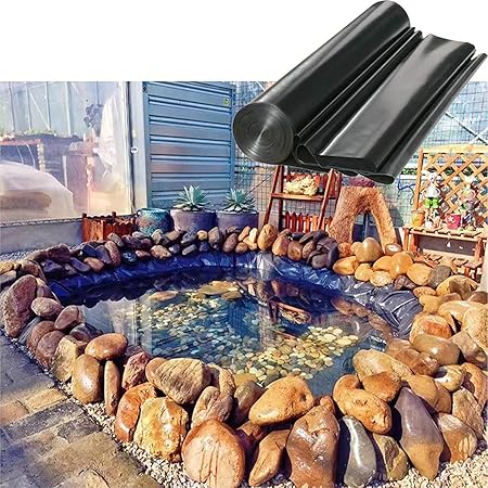 Image Heavy Duty Pond Liners, Fish Pond Impermeable Liner, Garden Pool Membrane, 1x2m 3x5m 4x4m 6x12m 10x14m 10x20m Waterproof Pond Underlay, Koi Ponds Fish Safe Image Heavy Duty Pond Liners, Fish Pond Impermeable Liner, Garden Pool Membrane, 1x2m 3x5m 4x4m 6x12m 10x14m 10x20m Waterproof Pond Underlay, Koi Ponds Fish Safe