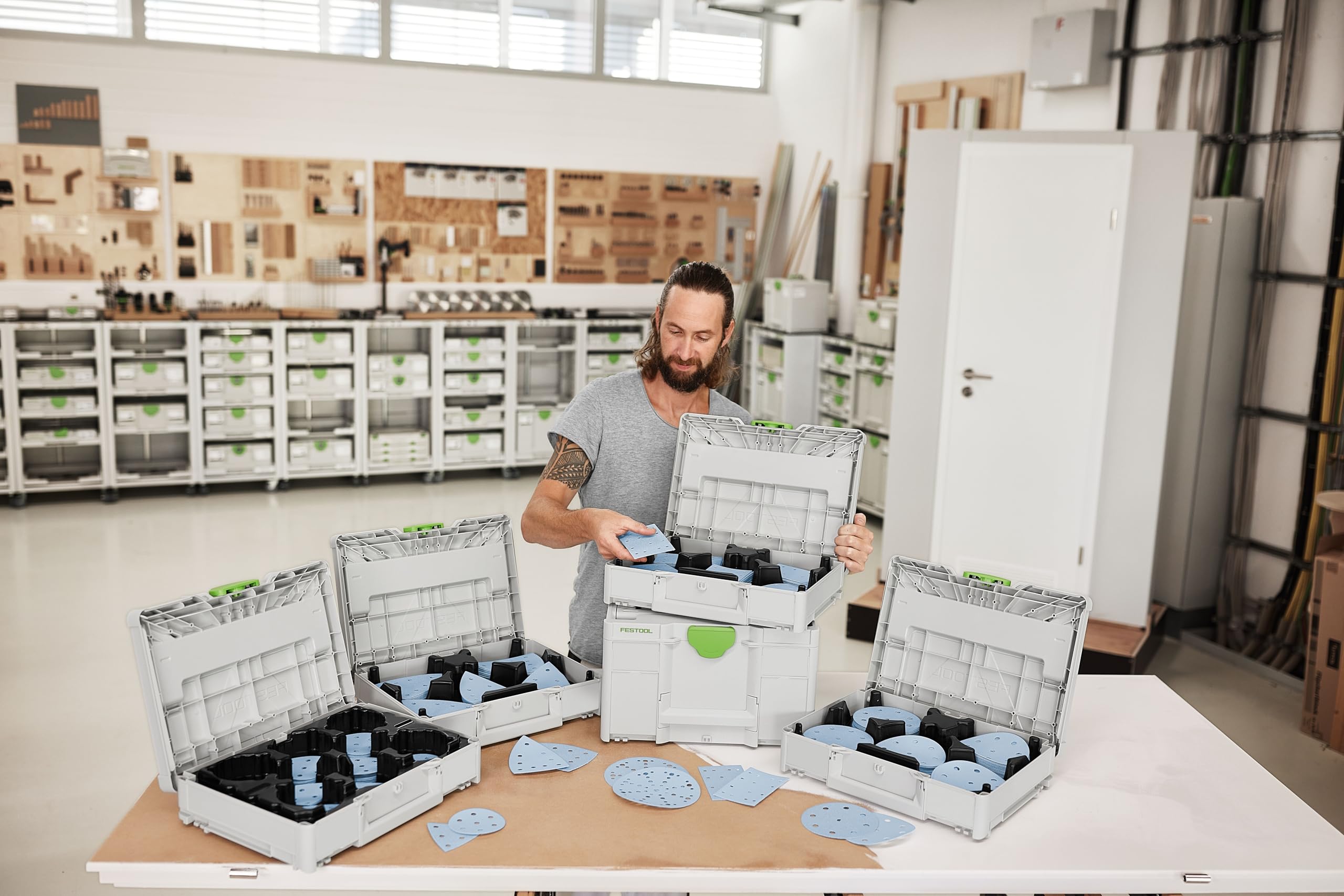 Festool Systainer³ para abrasivos SYS-STF D125 GR-Set