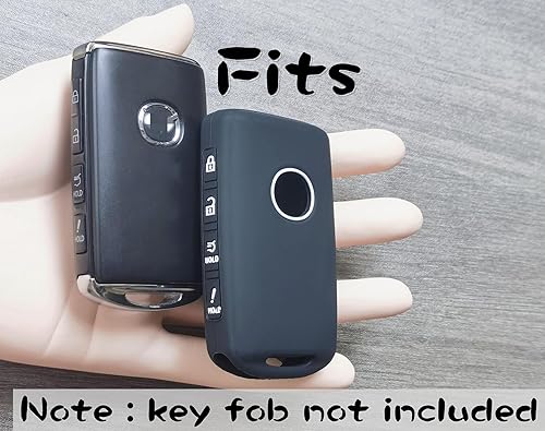 Miniatura 2 de RUNZUIE 2 llaveros inteligentes de silicona con 4 botones para Mazda 3 6 CX-30 CX-5 CX-5 CX-9 CX-50 2019 2021 2022 2023 (negra (a)gris (b)