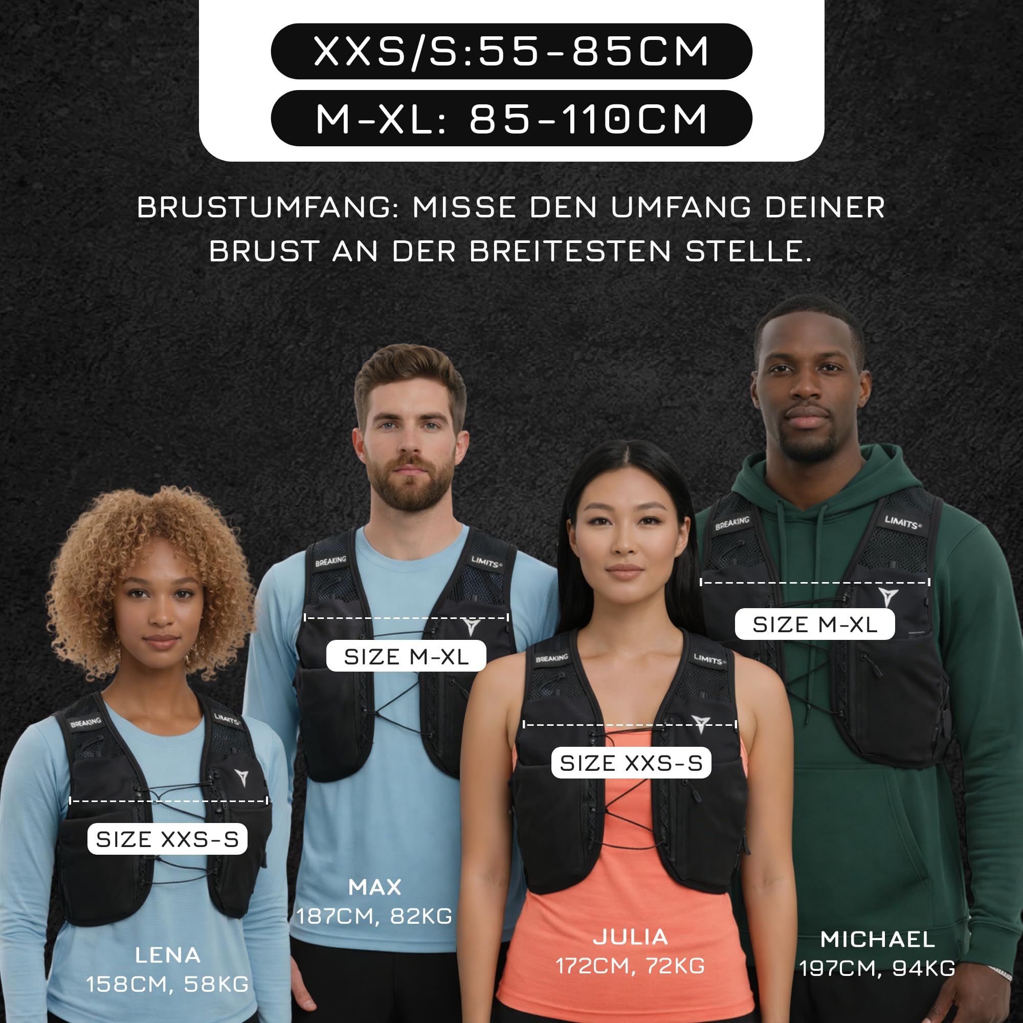 Laufweste Herren & Damen Ultraleicht - Running Vest - Laufweste mit Trinkflasche 500ml - Trinkweste Laufen - Jogging Rucksack - Laufrucksack