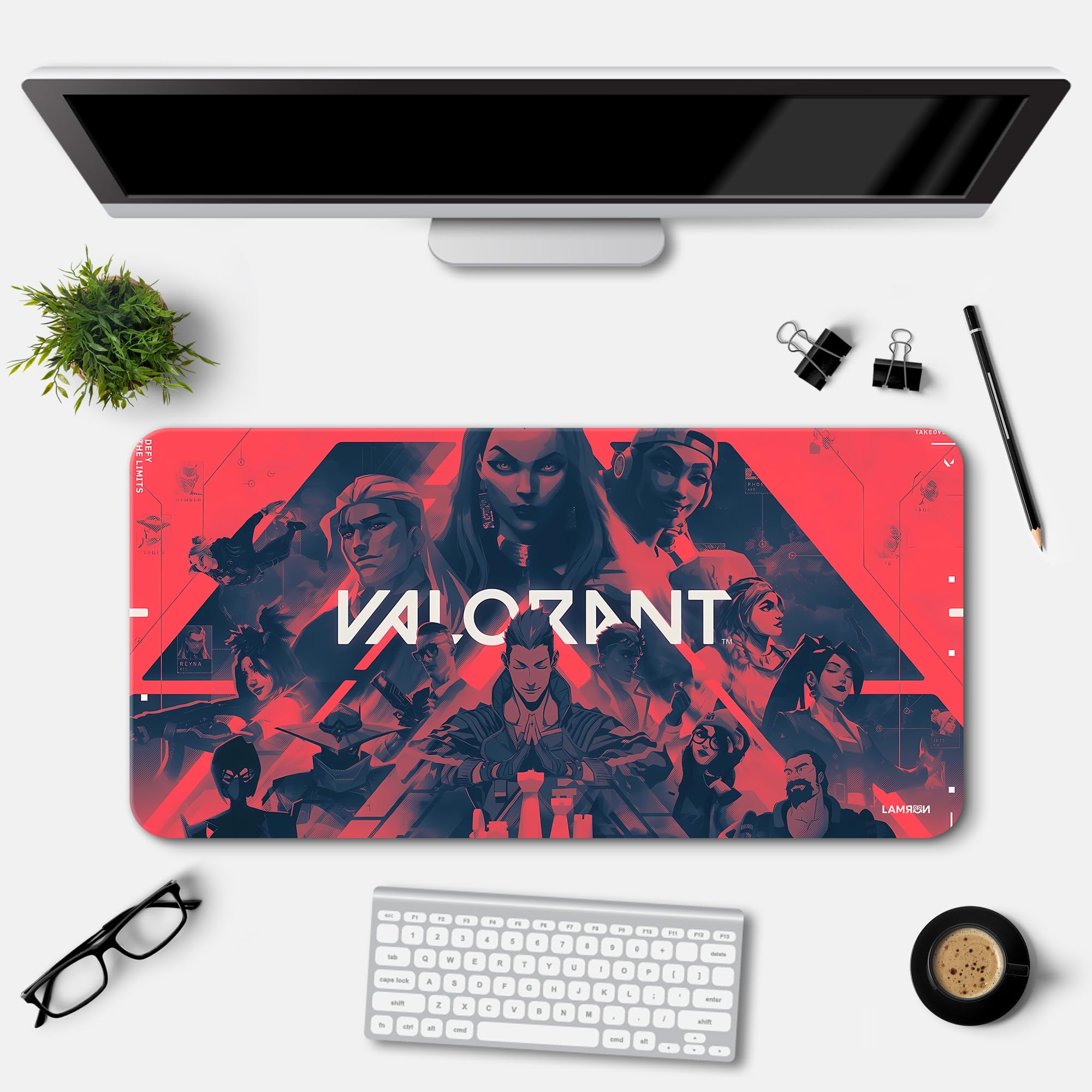 Lamron Valorant Game Printed Desk Mat | Deskpad | Mouse Pad | Laptop Mat for Work from Home | Gaming Anime Art Mouse Pad | Computer Table Mat | Deskpad for Office Table (11 x 23 Inch) (B0D2P2Y11Z) Amazon Price History, Amazon Price Tracker