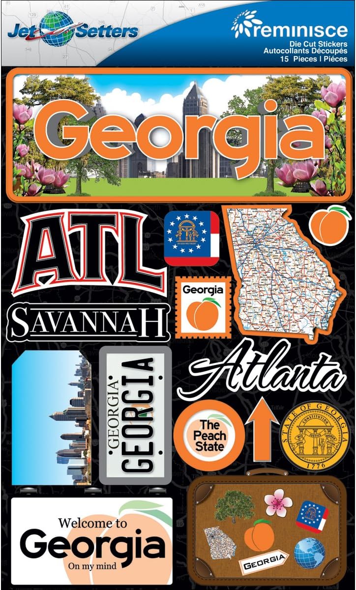 Reminisce Jet Setters 2 3-Dimensional Sticker, Georgia