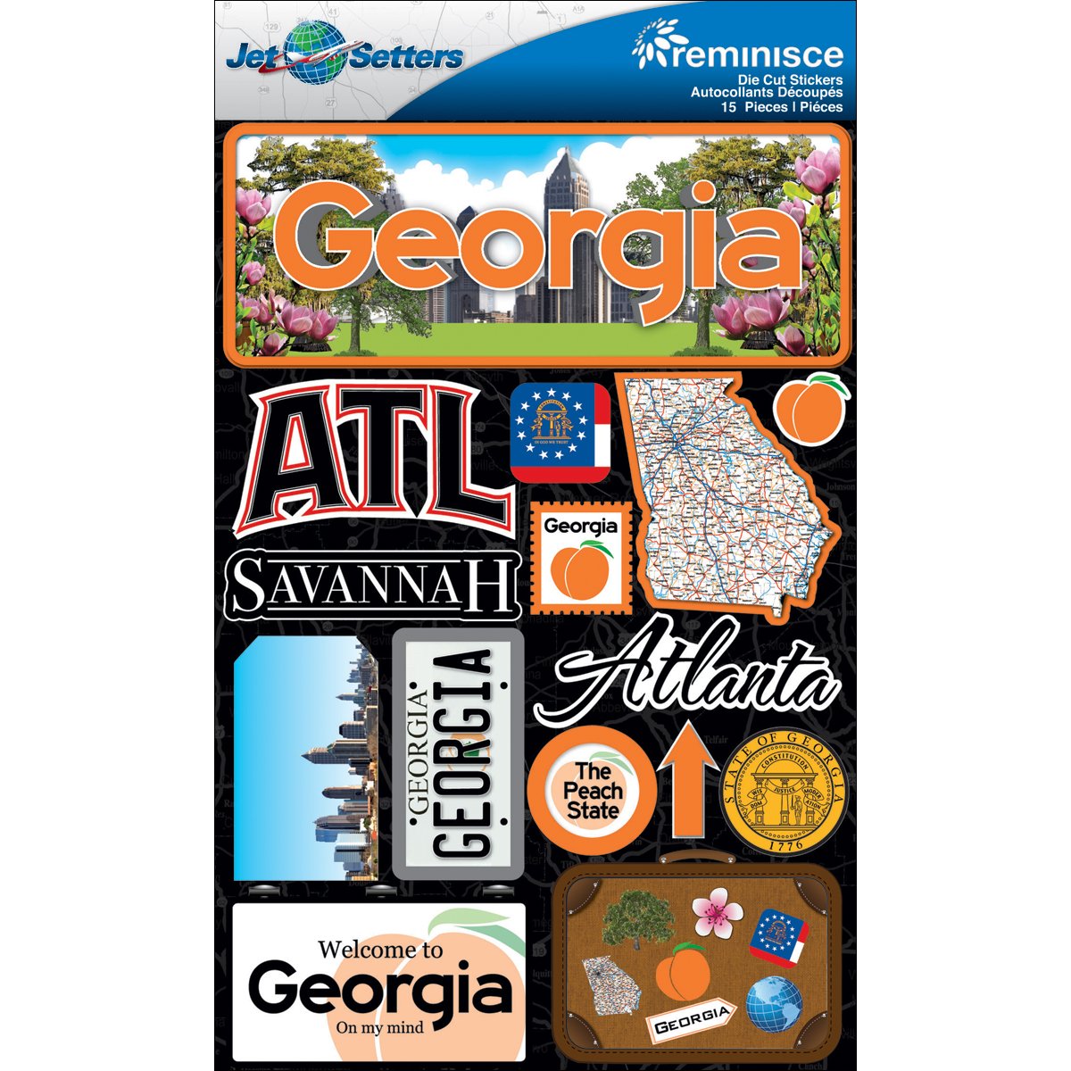 Reminisce Jet Setters 2 3-Dimensional Sticker, Georgia