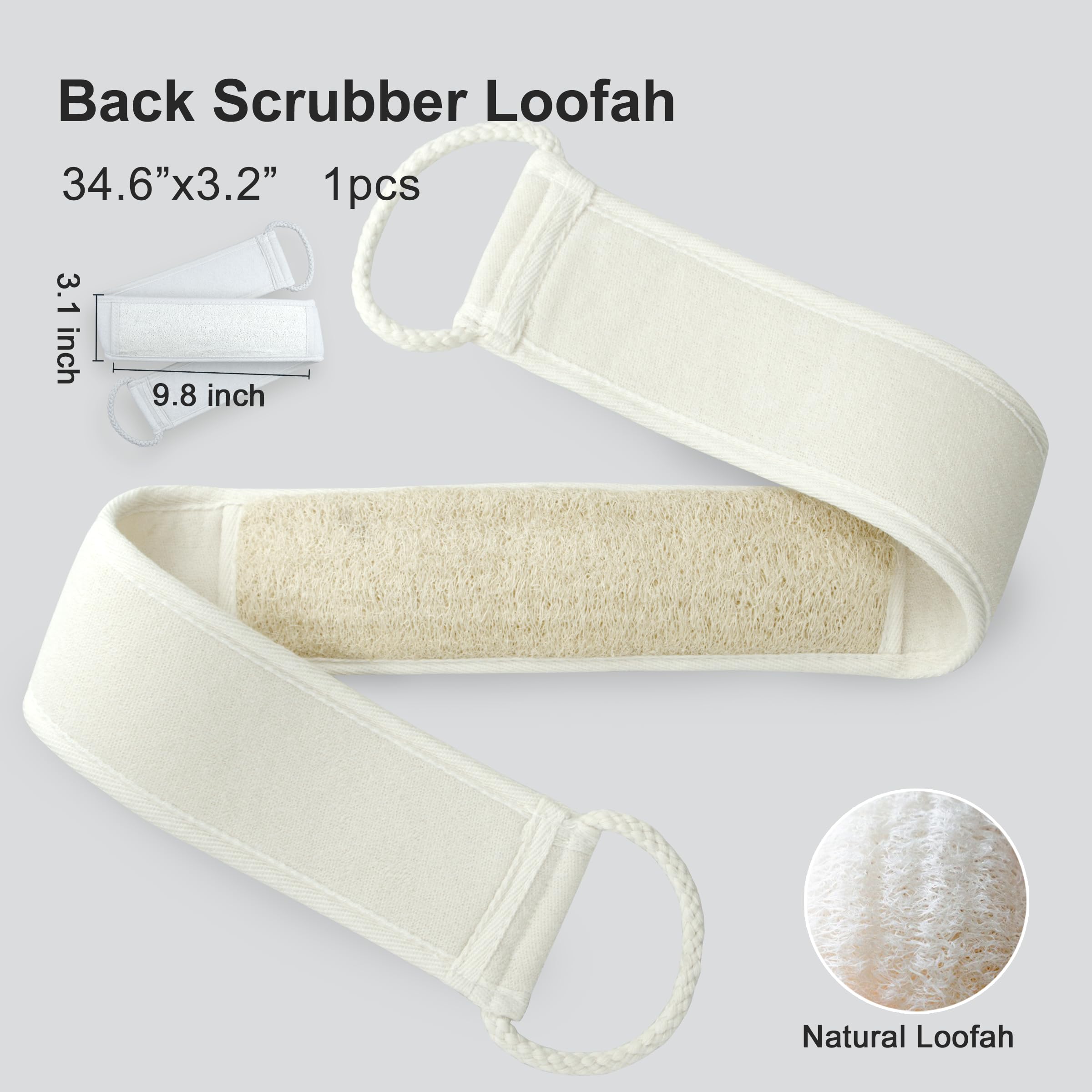 Juego combinado de exfoliante de lufa natural de alta calidad, 1 paquete de esponja de lufa, 2 almohadillas de lufa, 5 paquetes de lufa facial, juego de lufa (empaquetado en caja de regalo),