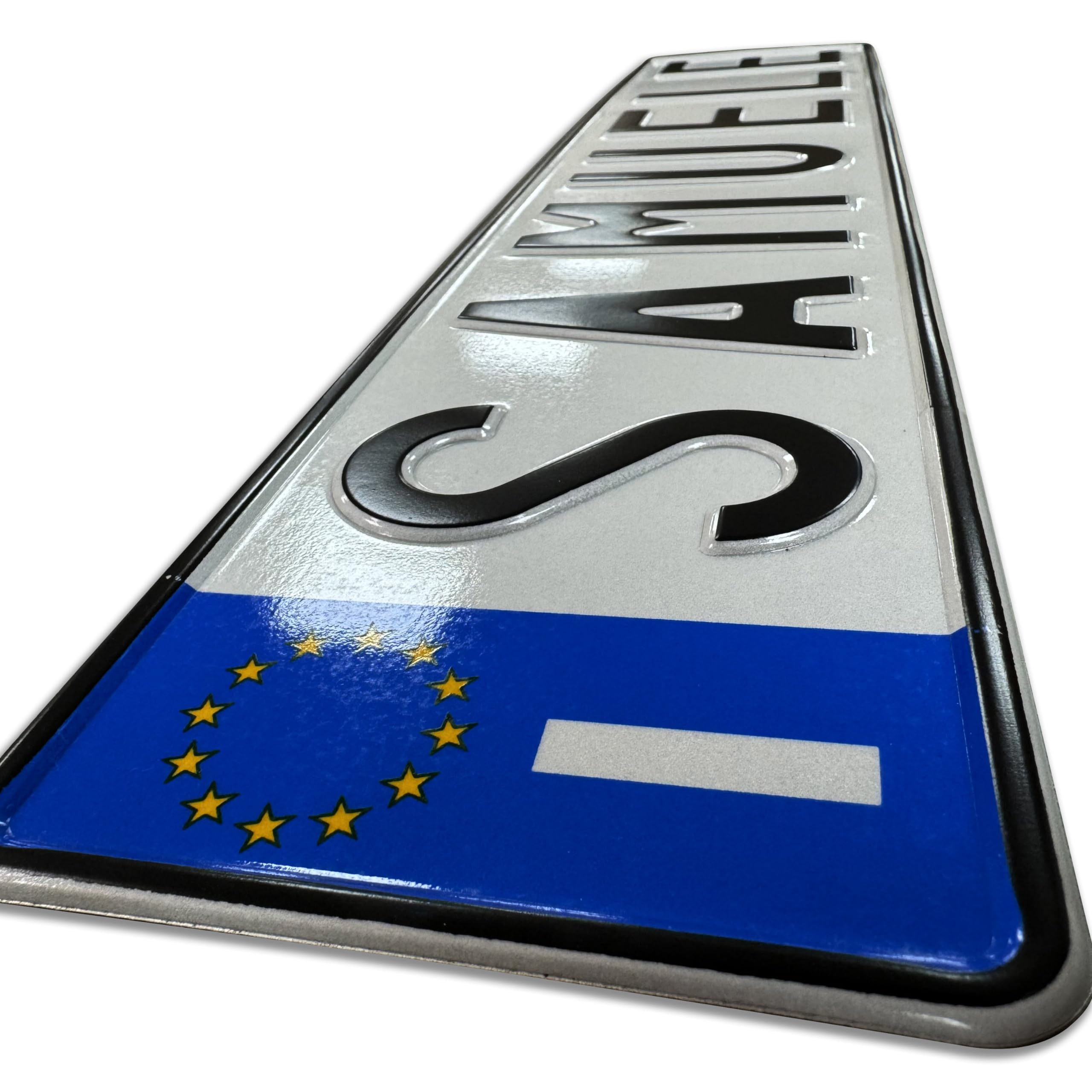 Prawdziwa tablica rejestracyjna, spersonalizowana europejska tabliczka z imieniem do dekoracji