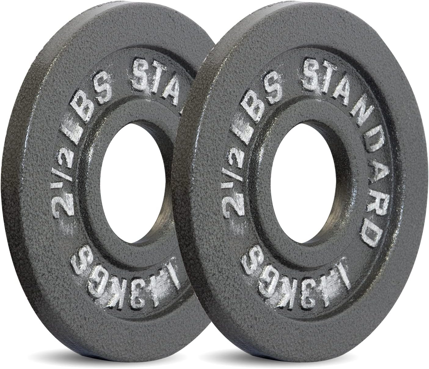 Olympic 2" Cast Iron (Hammertone/Gray) Weight Plate (Pair)