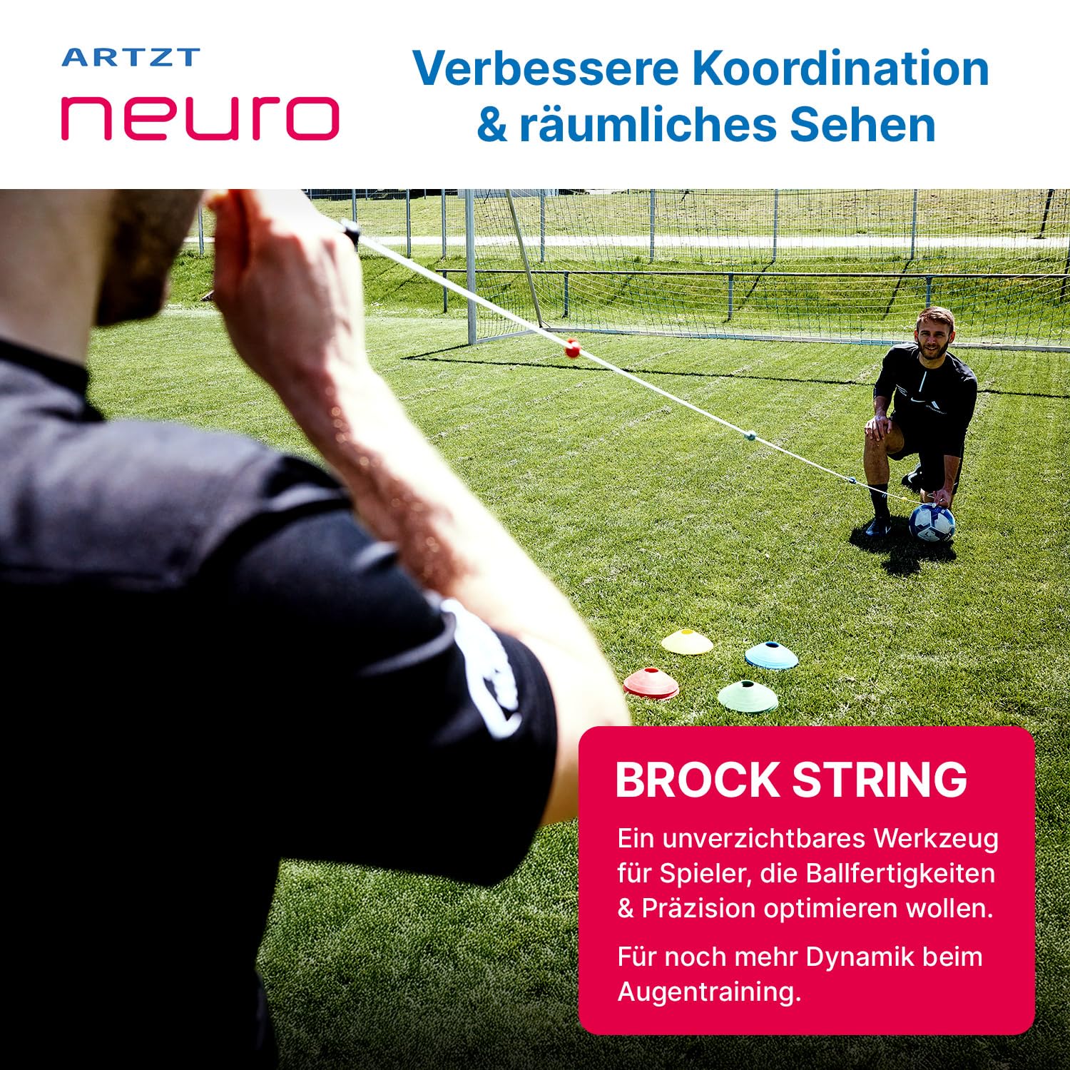 Fußball Set für neurozentriertes Fußballtraining | Fußball Trainingsset | Fussball Trainingszubehör | Reaktionstraining & Koordinationstraining | 18 Tools inkl. Soccerkinetics Übungsbuch