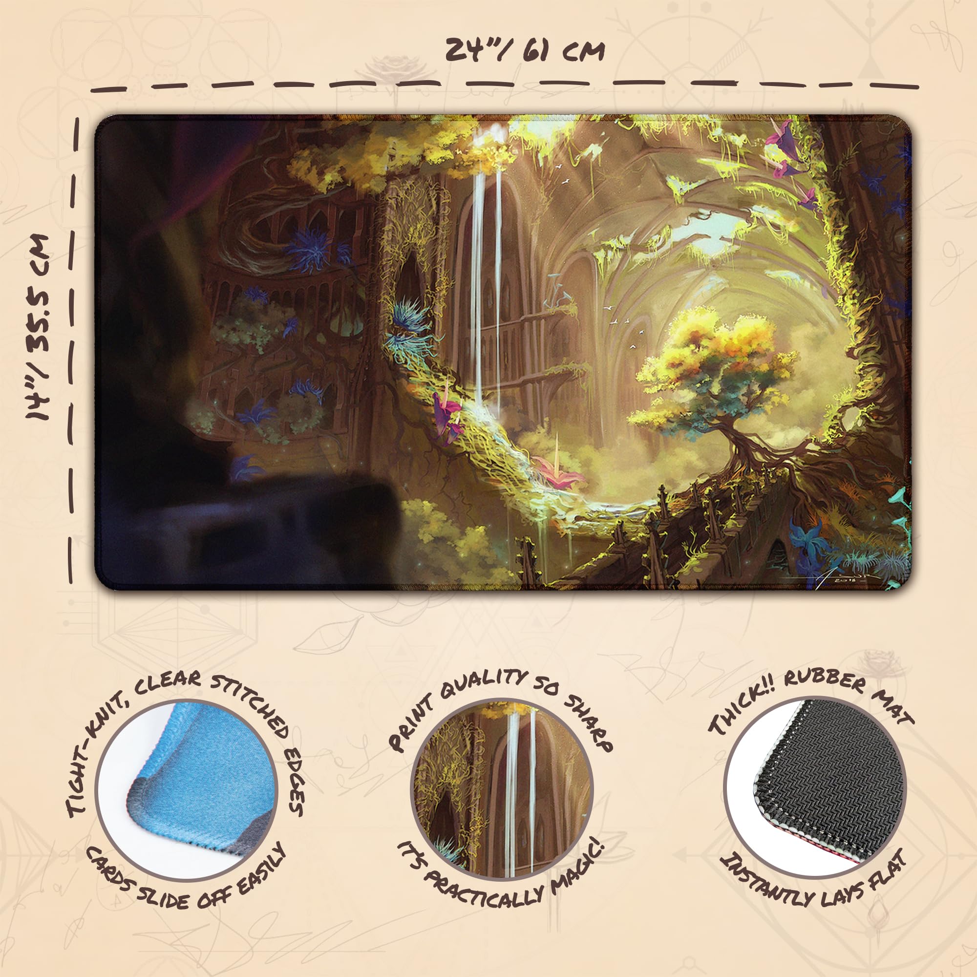 Paramint Life from The Loam (Stitched) - MTG Playmat by Asur Misoa