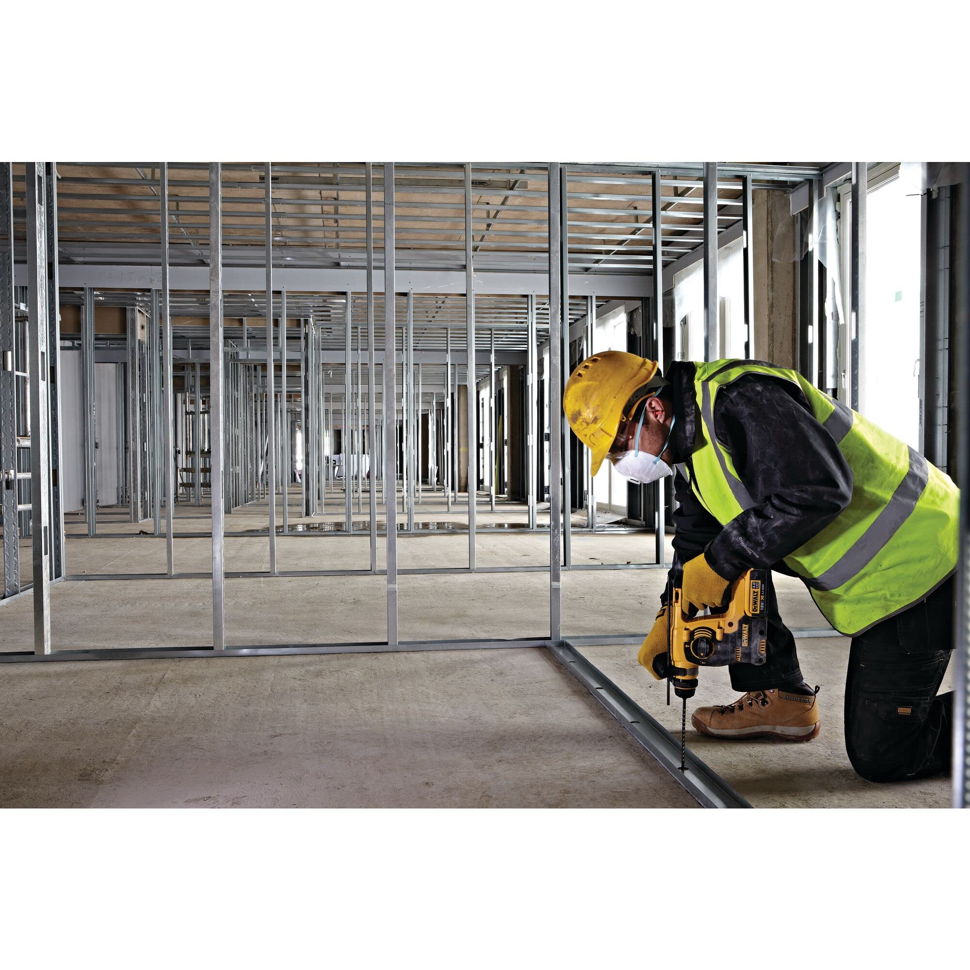 DEWALT DCH253N-XJ Marteau électro-eumatique XR 18 V SDS-Plus 2,1 J 3 Modes sans Chargeur/Batterie, Jaune/Noir, Bare Unit & DeWalt