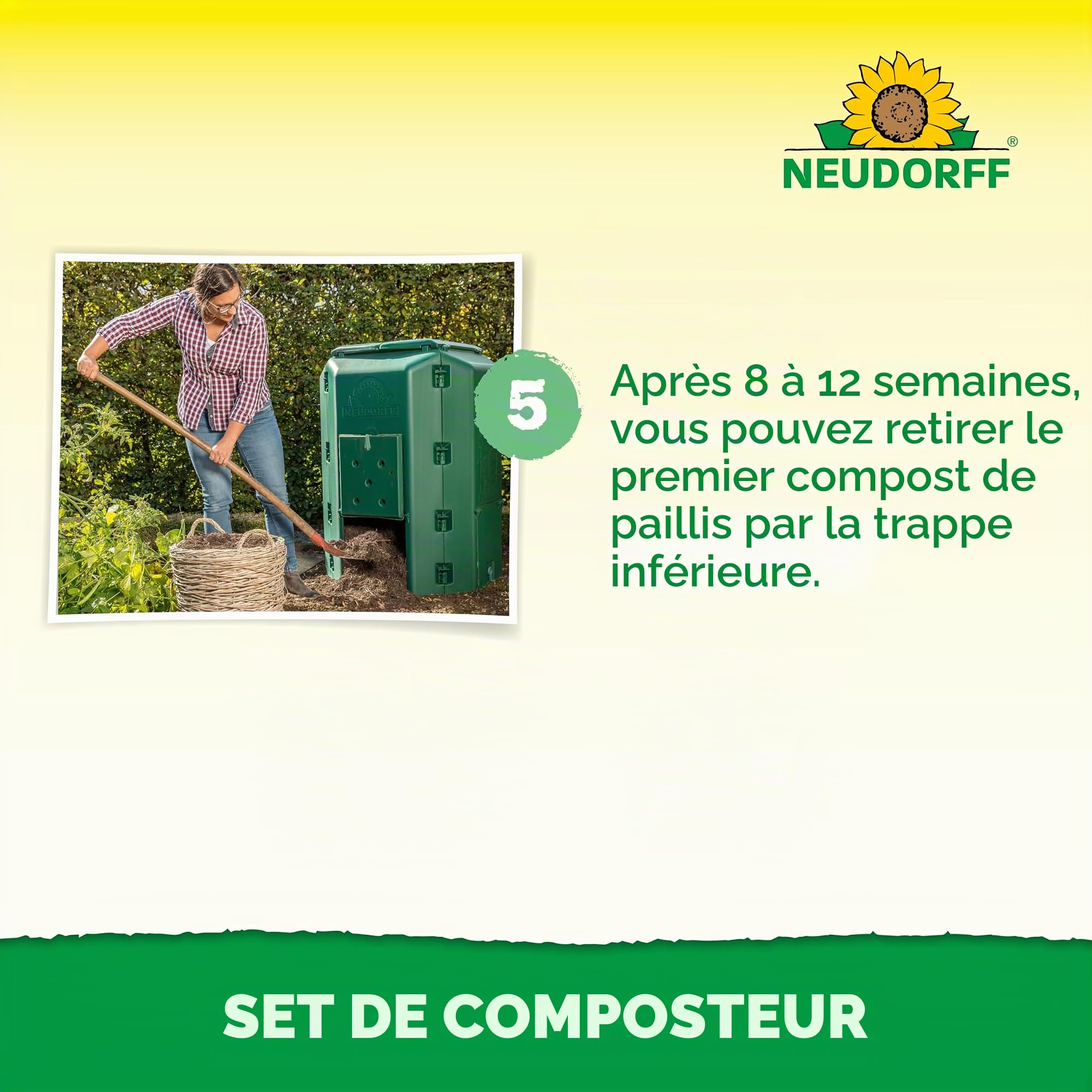 Neudorff 775 DuoTherm Composteur Thermique avec grilles de Protection Anti-rongeurs 530 l