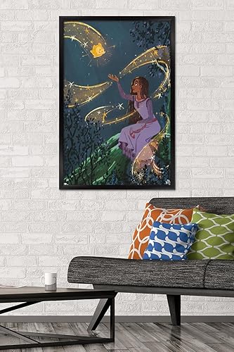Miniatura 2 de Trends International Disney Wish - Póster de collage 2 (Asha & Star), póster de pared, 22.37 x 34.00 pulgadas, versión enmarcada en negro