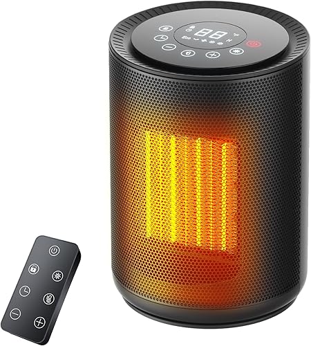 ZAFRO Calentador de espacio para uso en interiores, calentadores eléctricos portátiles con pantalla digital y control remoto, actualizado 2025,