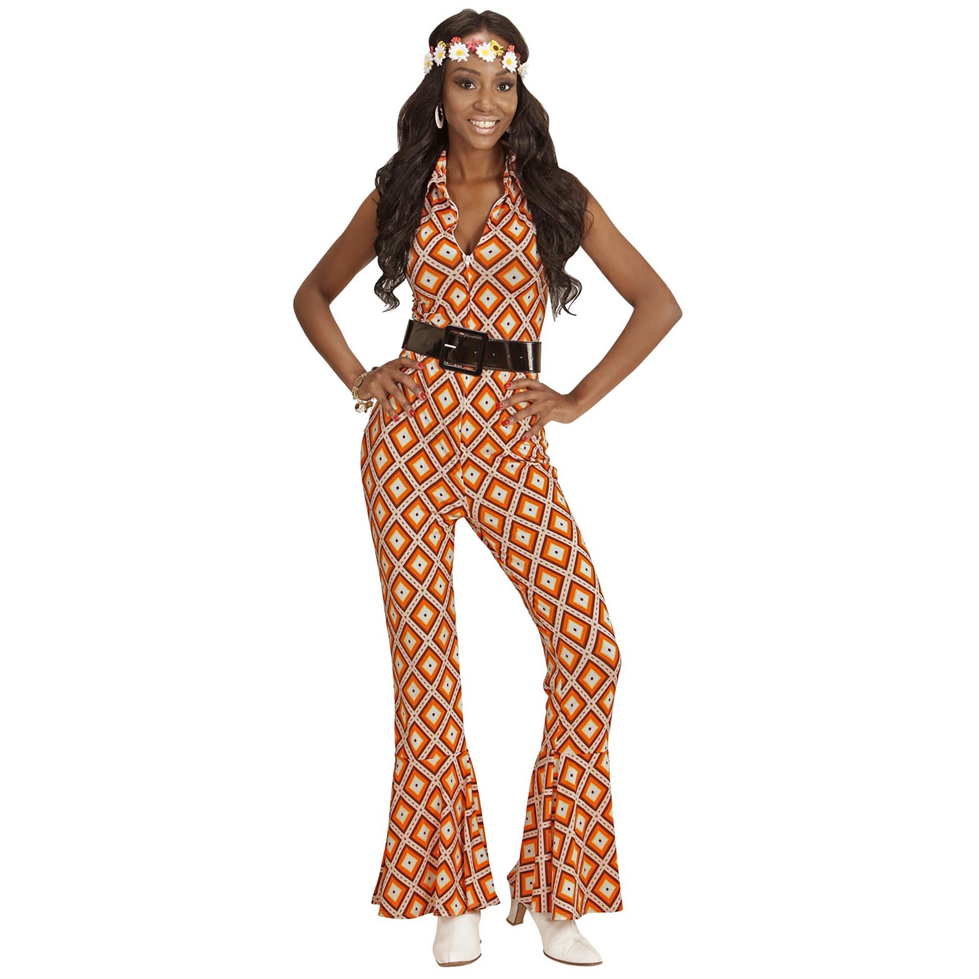 W WIDMANN MILANO Party Fashion - Costume tuta anni '70, Disco Fever, Dancing Queen, costumi in maschera