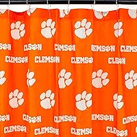 Vista 32 de College Covers Everything Comfy Alabama Tide - Cortina de ducha brillante y colorida, 70 x 72 pulgadas