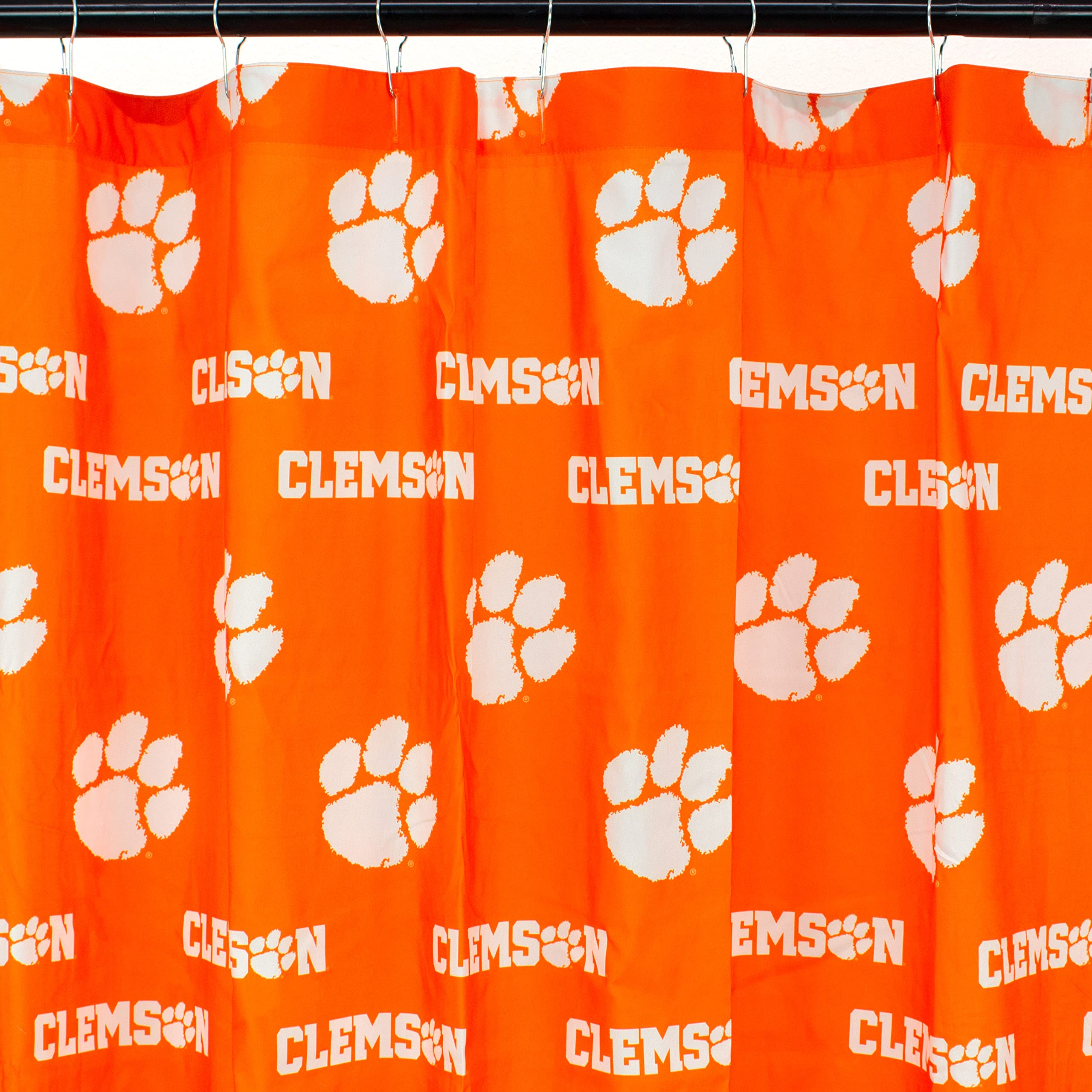 College Covers Everything Comfy Clemson Tigers Bright and Colorful Shower Curtain Cover 70" x 72"