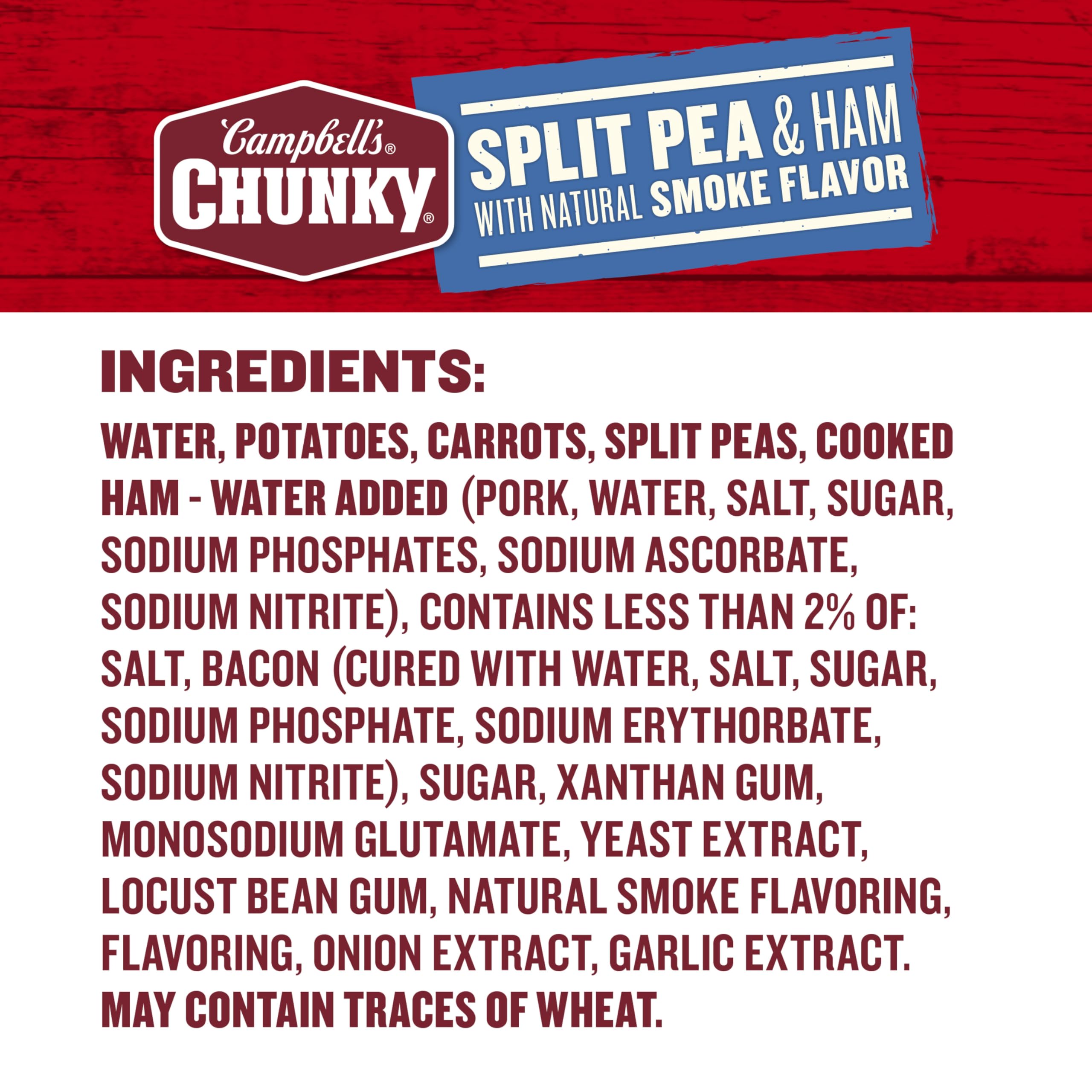 Campbell’s Chunky Soup, Split Pea Soup With Ham, 19 Oz Can