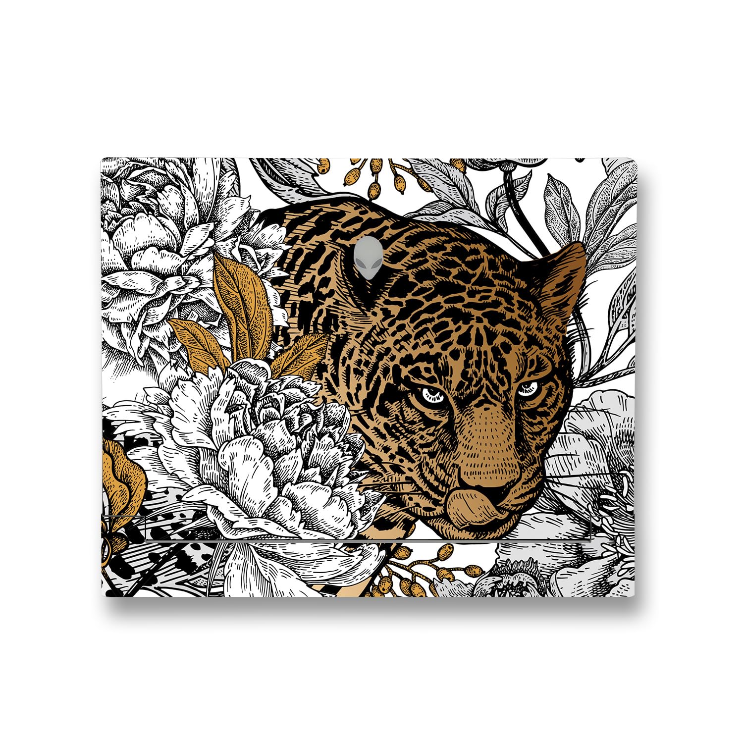 MightySkins Skin Compatible with Alienware X14 R2 (2023) Full Wrap Kit - Bronzed Leopard | Protective, Durable, and Unique Vinyl Decal wrap Cover | Easy to Apply &amp; Change Styles | Made in The USA