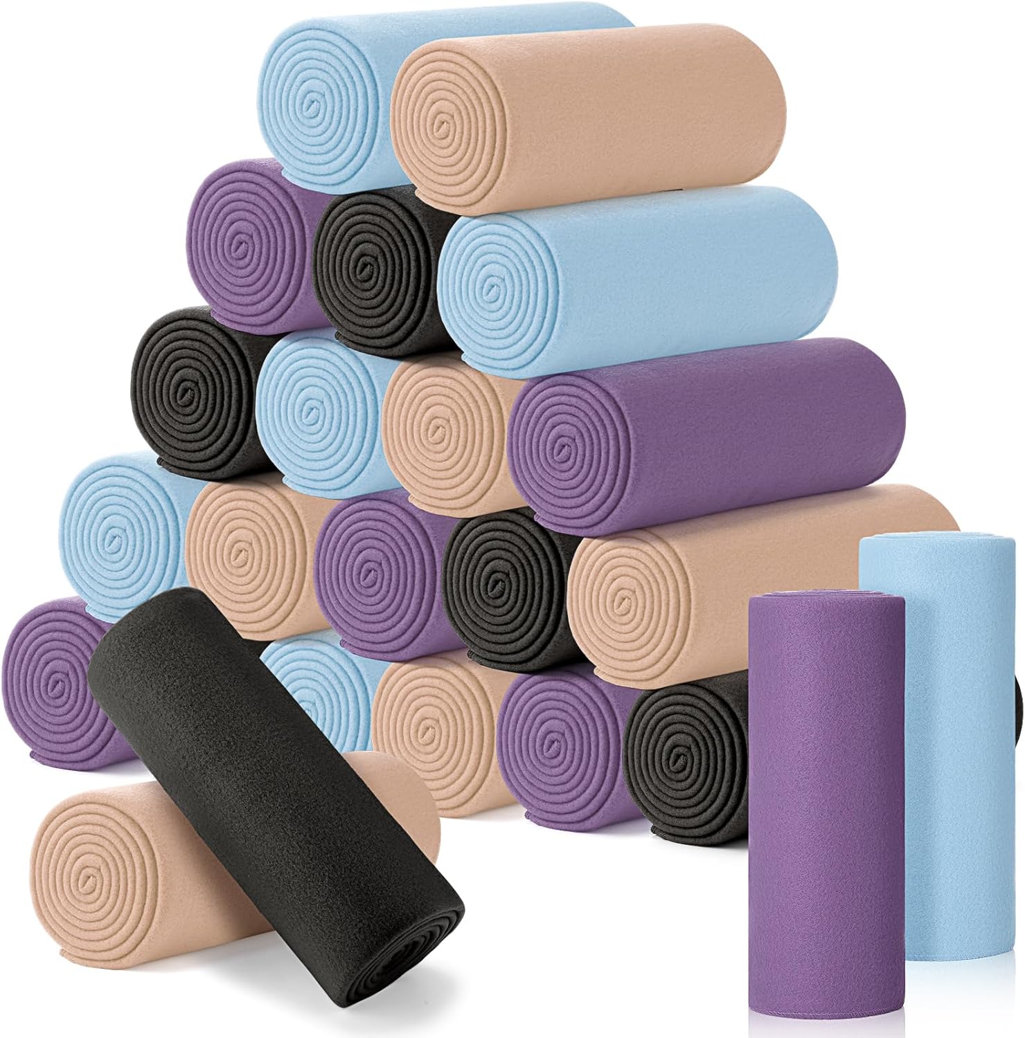 Shimeyao 24 Packs Fleece Throw Blanket Soft Warm Lightweight Fleece Blanket Cozy Throw Bulk for Bed Couch Sofa Home Office Wedding Gifts Suitable for Seasons, 50 x 60 Inches(Romantic Color)